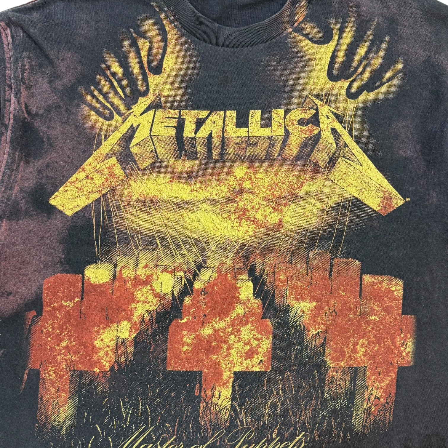 2010 Metallica Master Of Puppets Tee Bleached Black