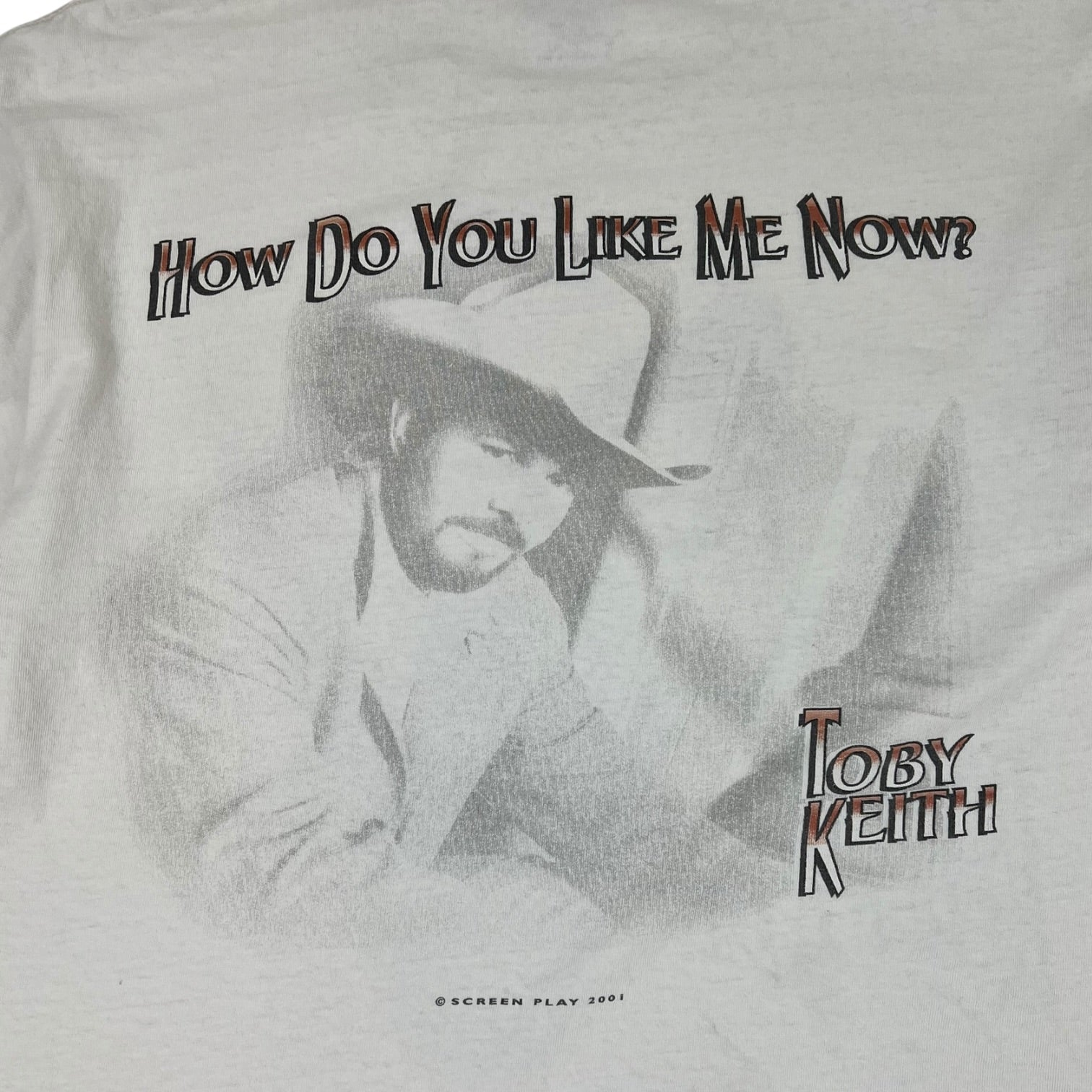 Vintage 2001 Toby Keith Screen Play Graphic Band T-Shirt