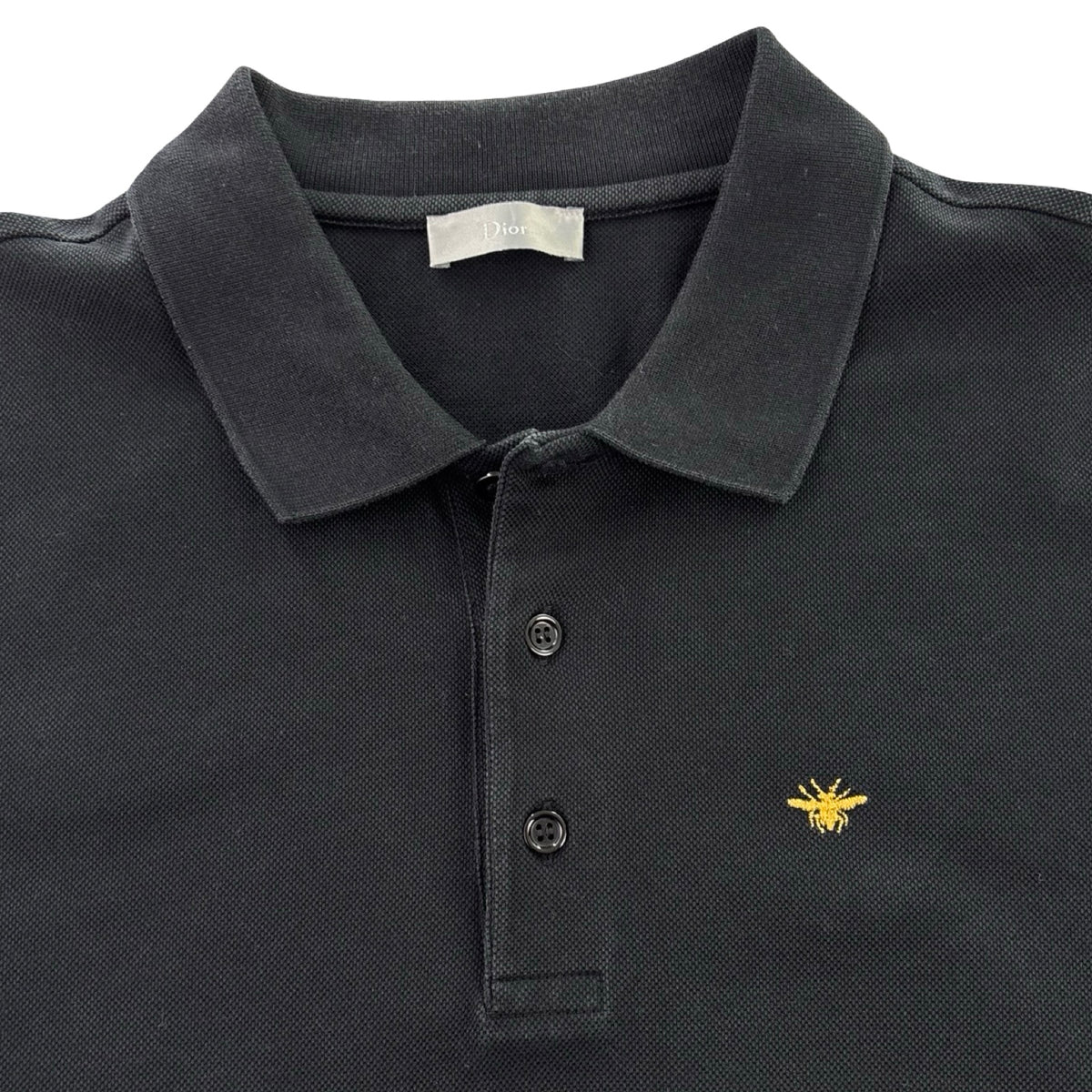 Dior Bee Logo Polo T-Shirt Black