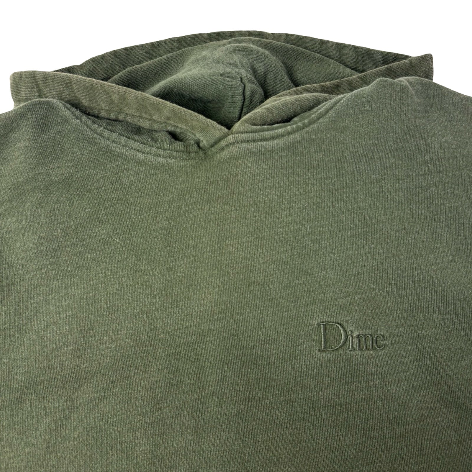Dime Classic Small Logo Pullover Hoodie Washed Green