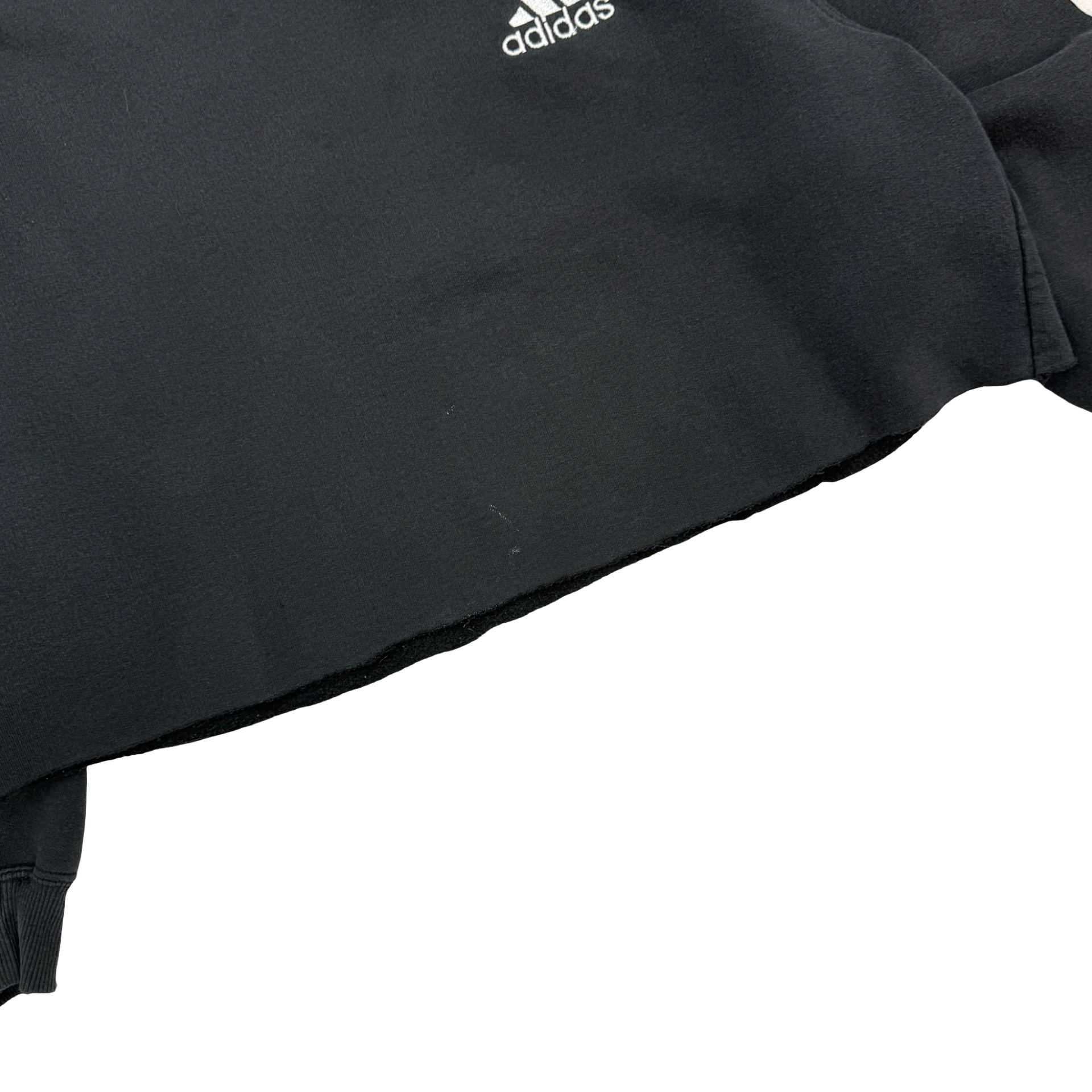 (W) Vintage Adidas Cropped Crewneck Sweater Black