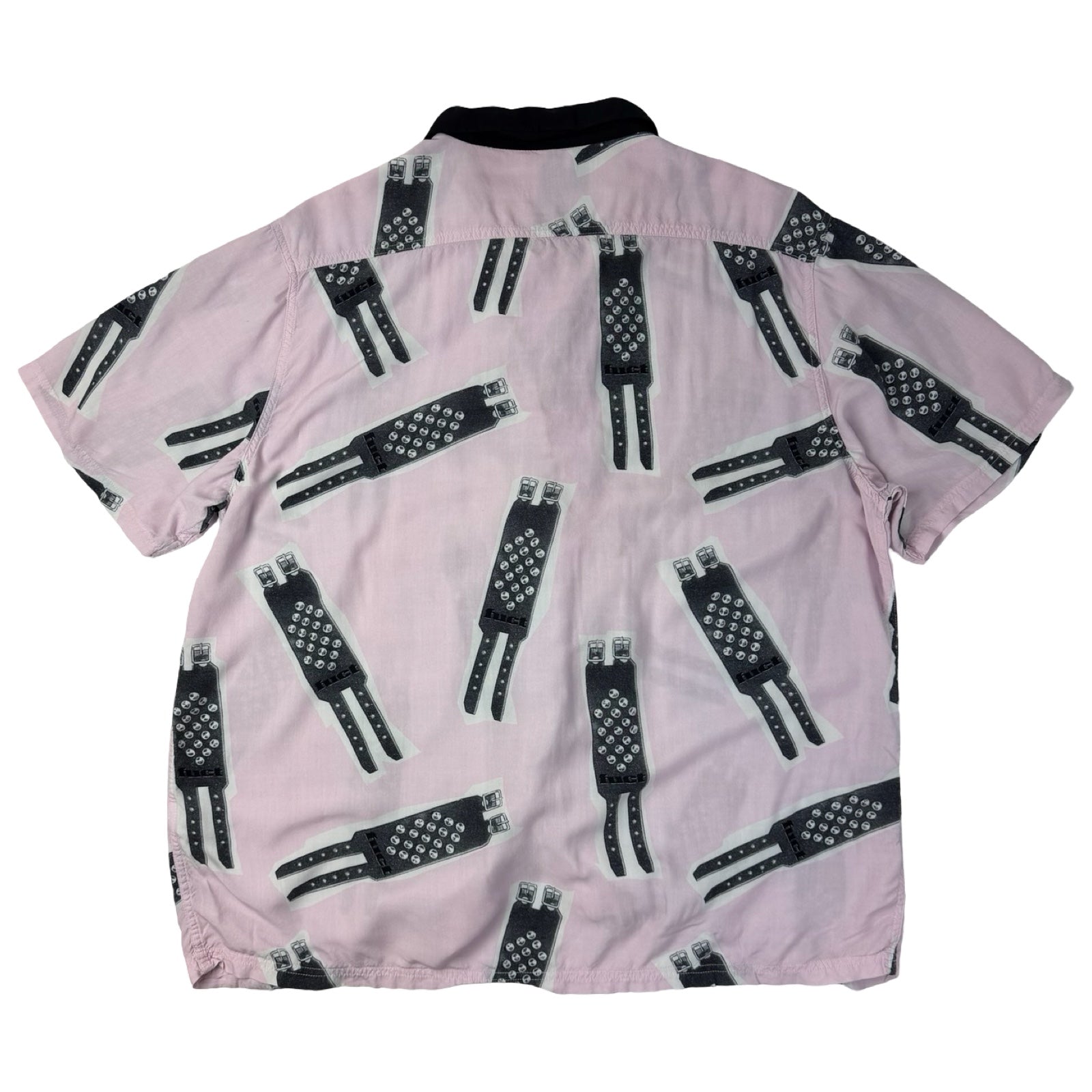 Fuct SSDD Wristband Rayon Button Down Shirt Pink