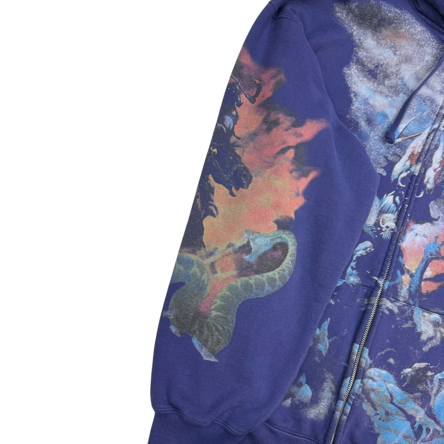 Supreme Frank Frazetta Zip Up Hoodie Purple