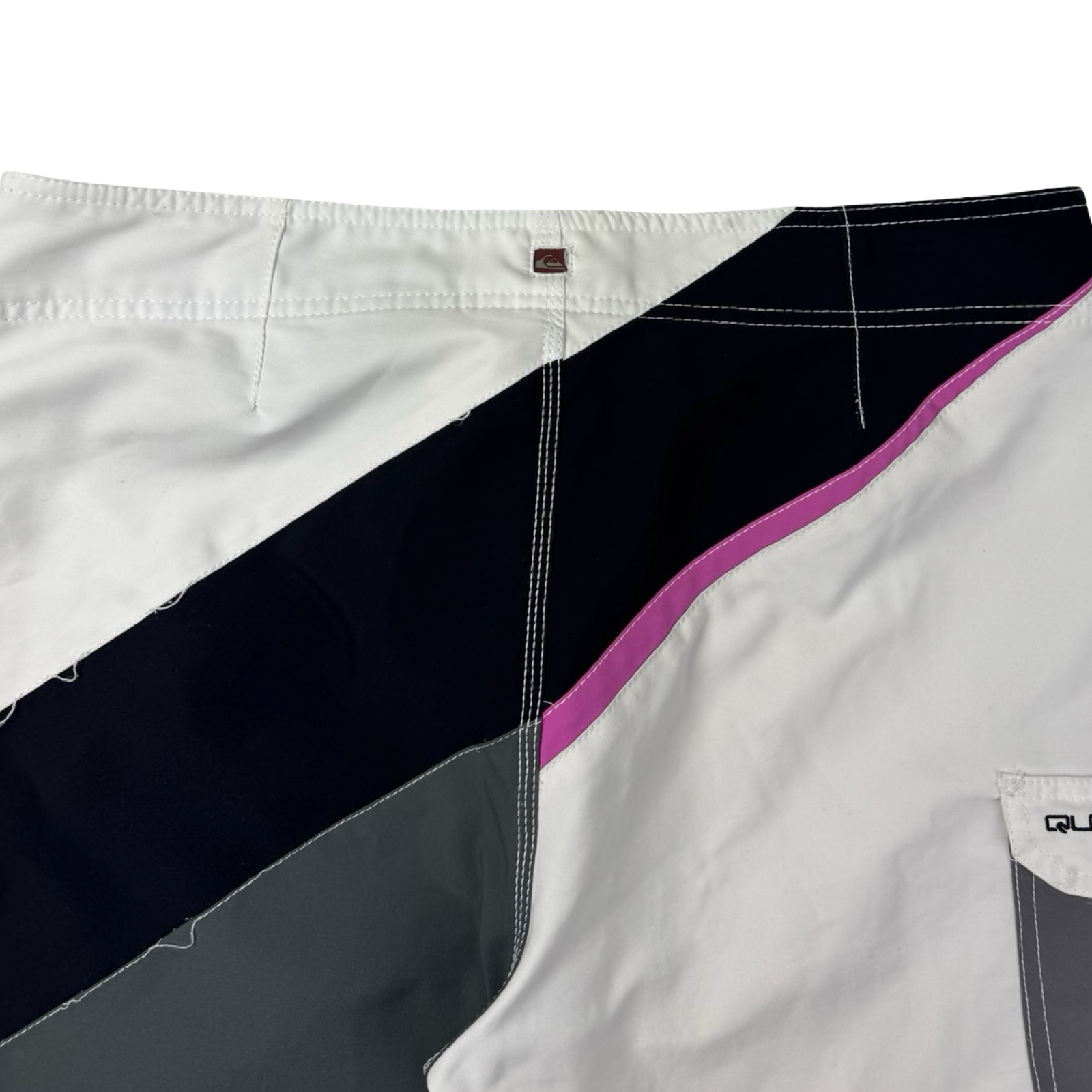 Vintage Y2K Quiksilver Cargo Board Shorts White