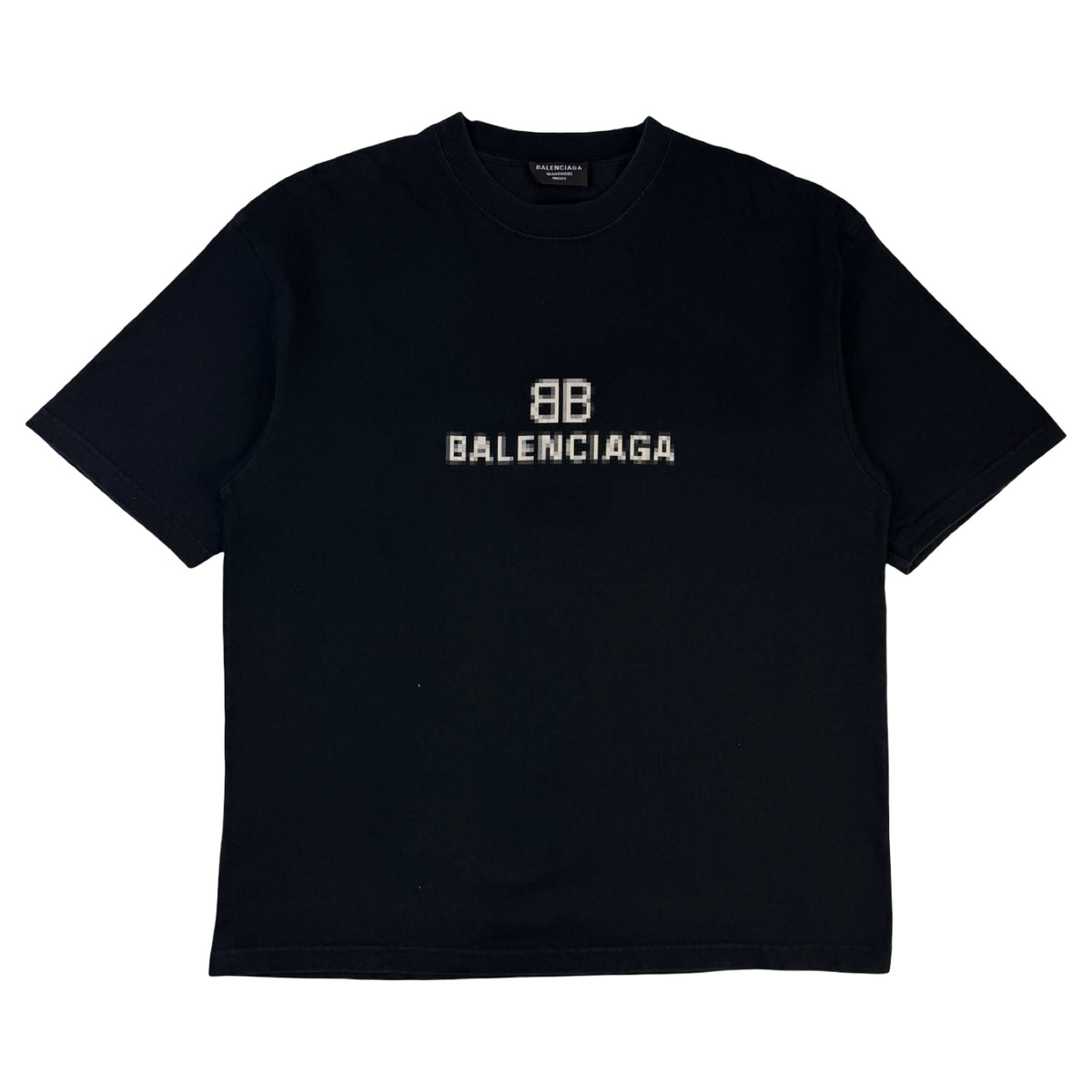 (W) Balenciaga BB Pixel Medium Fit T-Shirt Black