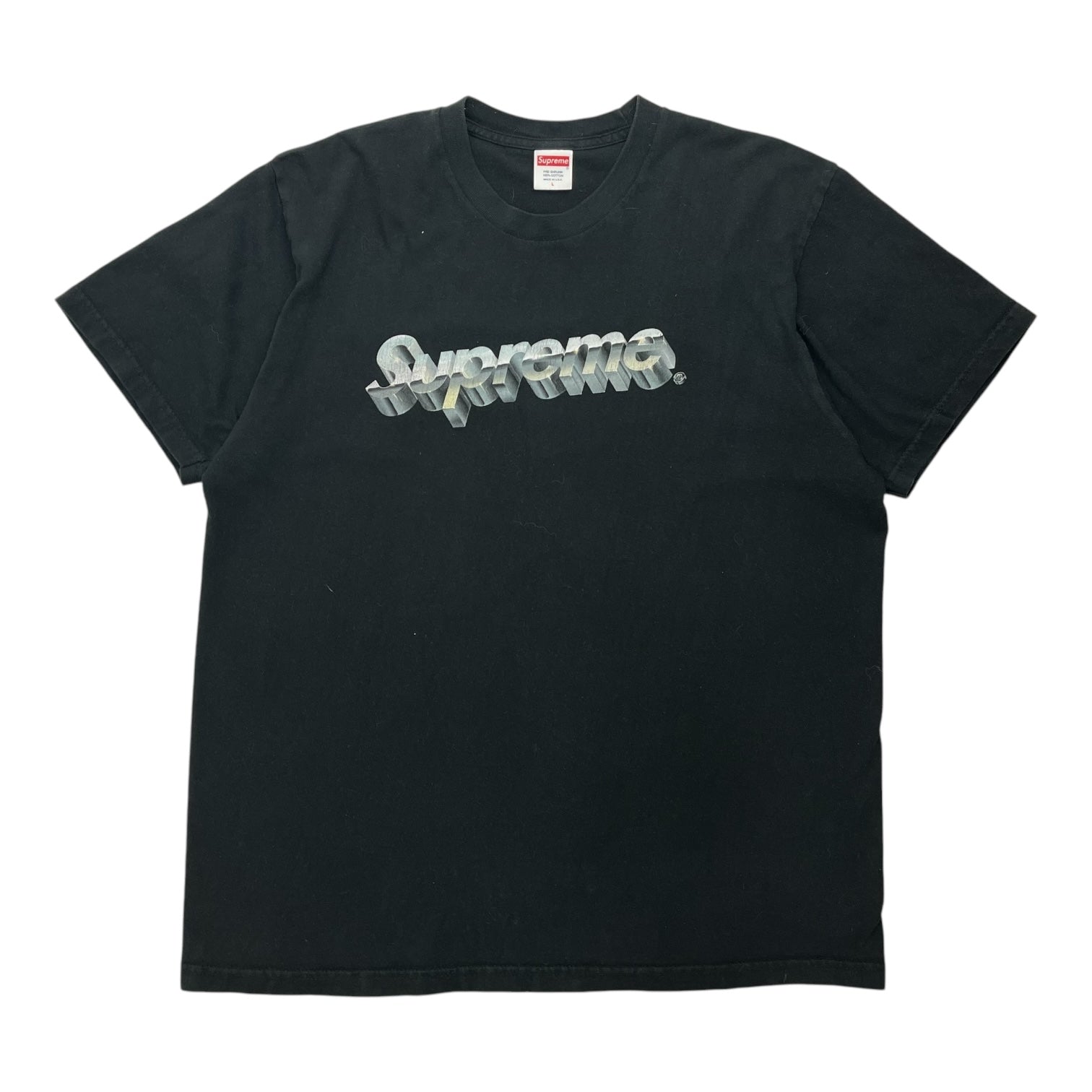 Supreme Chrome Logo Tee Black