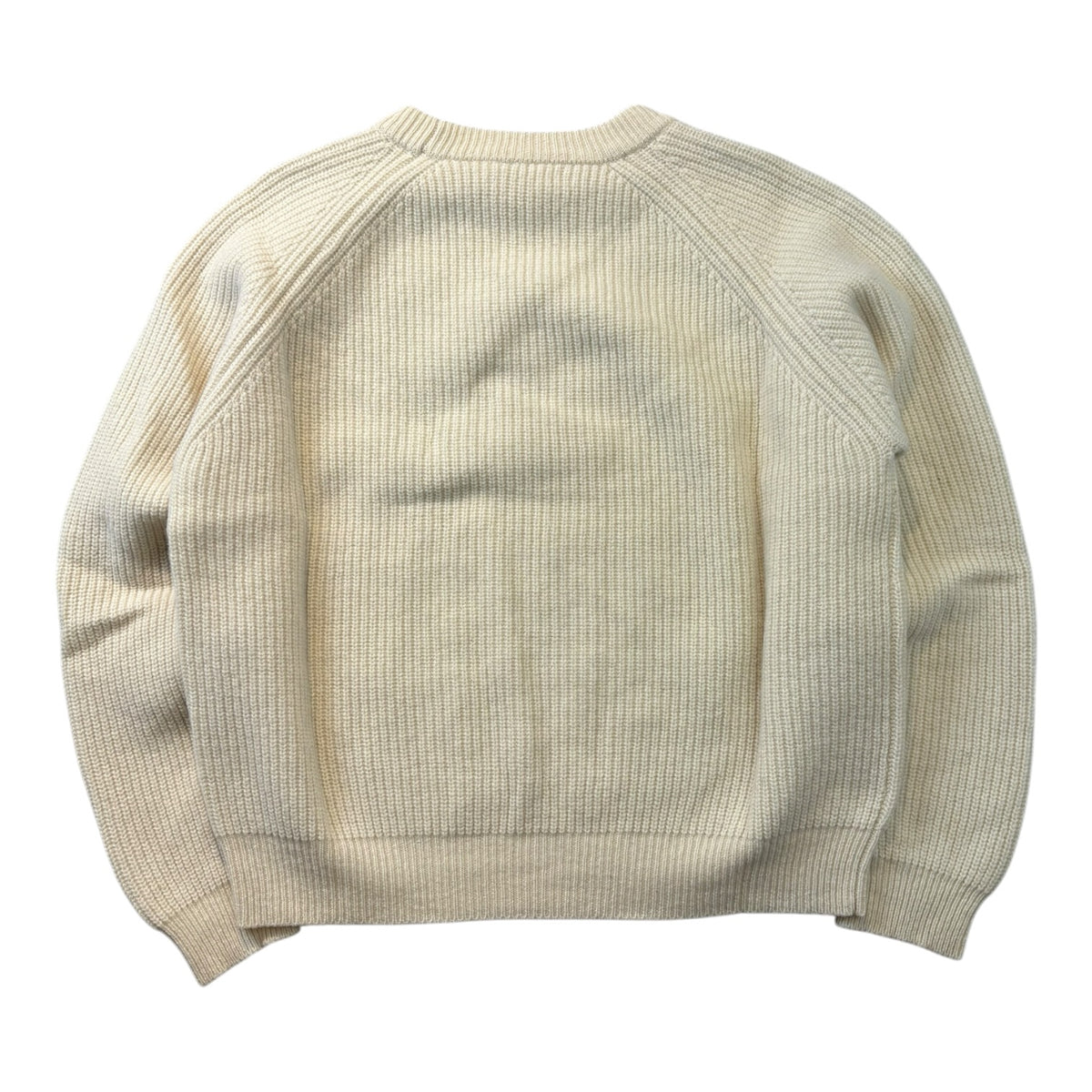 Niuhans Wool Sable Low Gauge Knit Sweater Cream