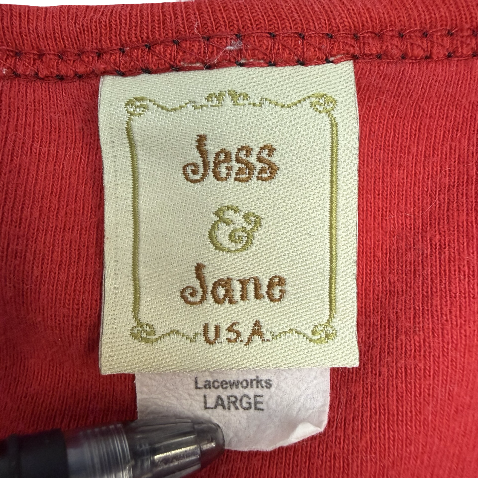 (W) Vintage Jess & Jane Floral Shirt Red