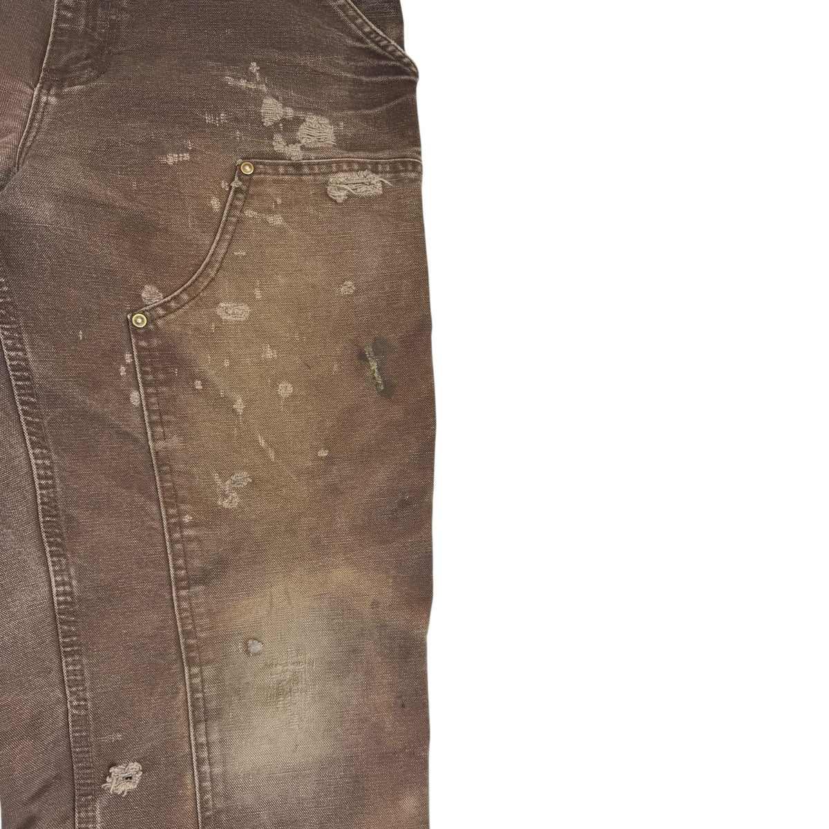 Vintage Carhartt Double Knee Distressed Pants Faded Brown