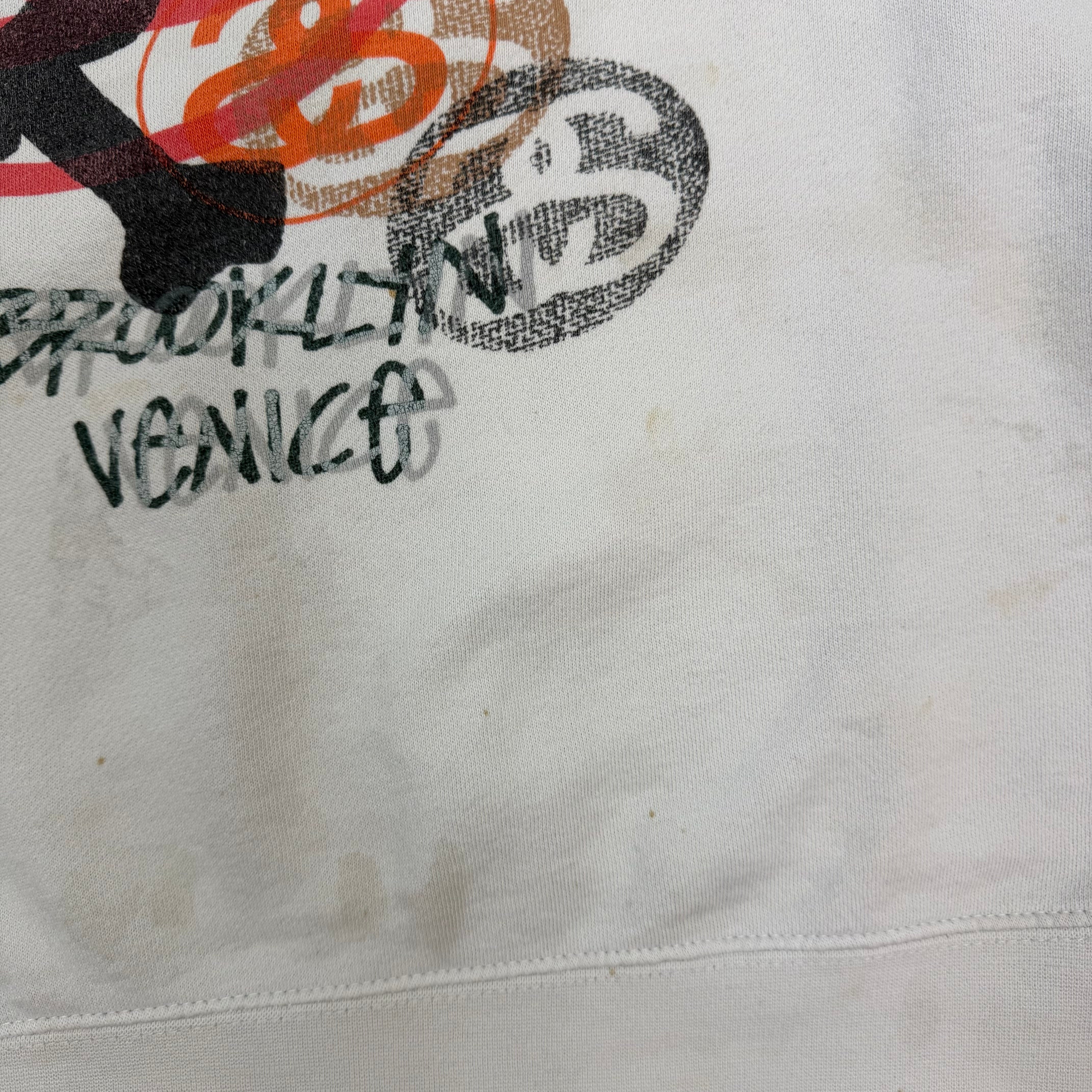 Stussy Overprint City Crewneck White