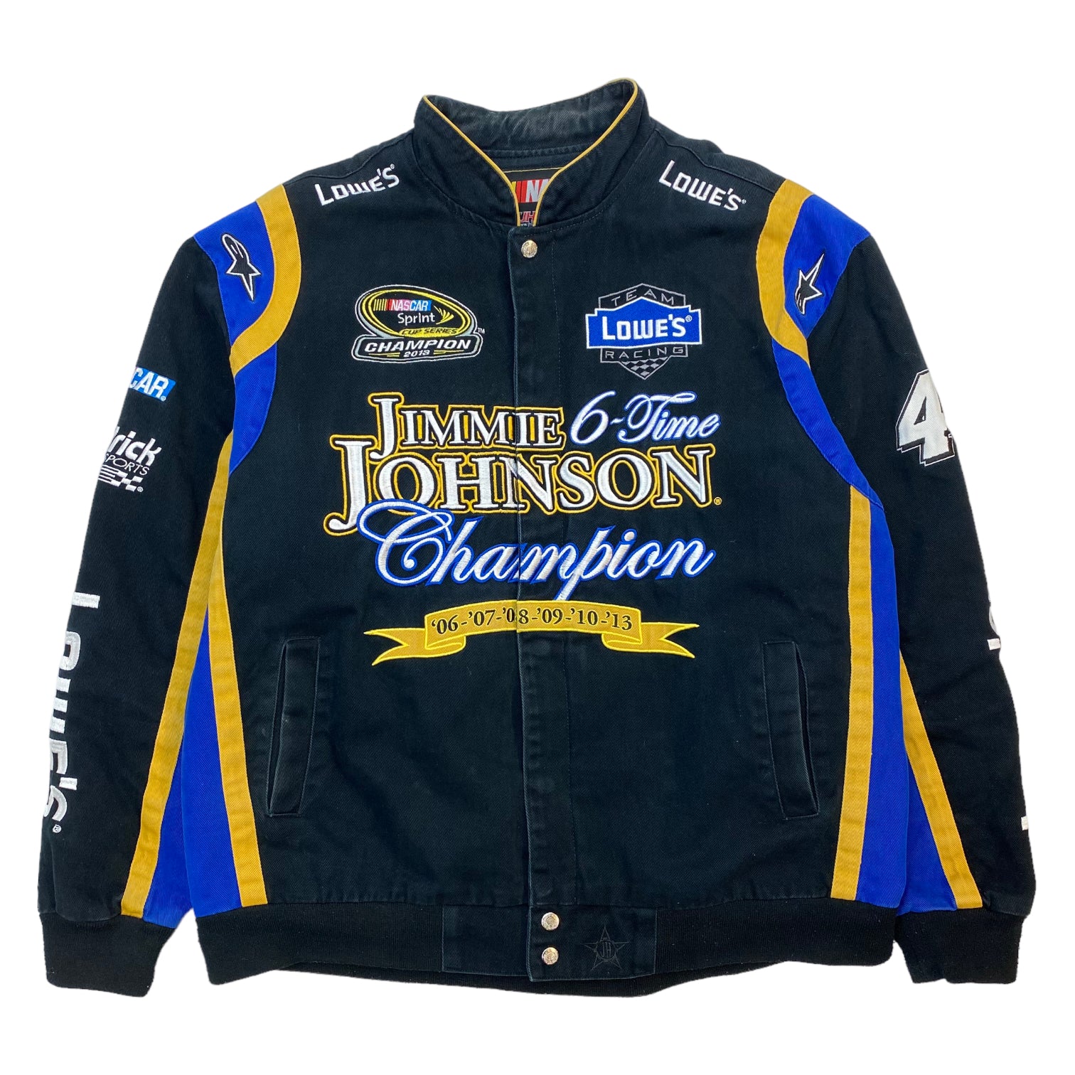 Vintage NASCAR Jimmy Johnson Champion Racing Jacket Black