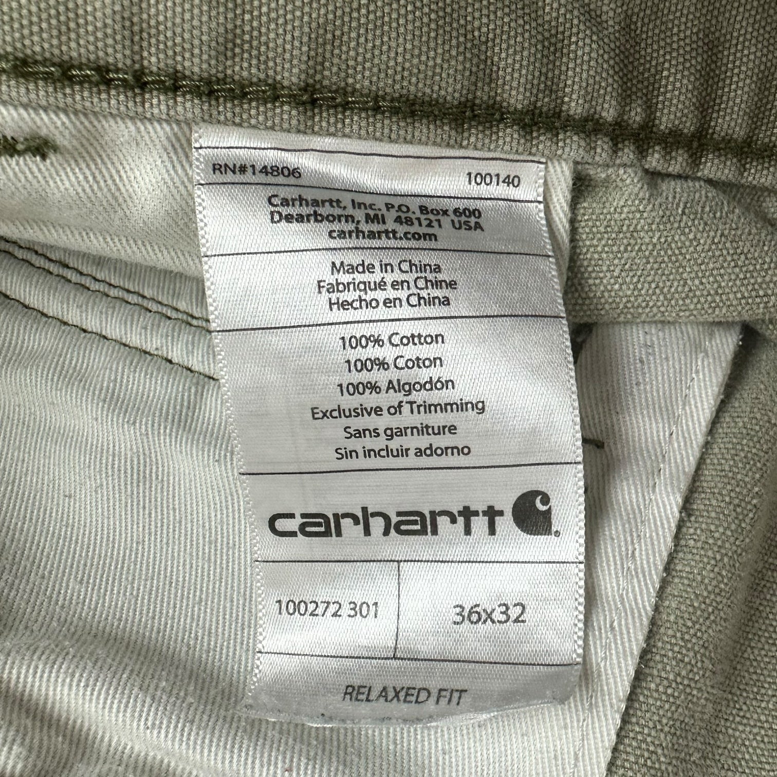 Vintage Carhartt Cargo Carpenter Pants Tan