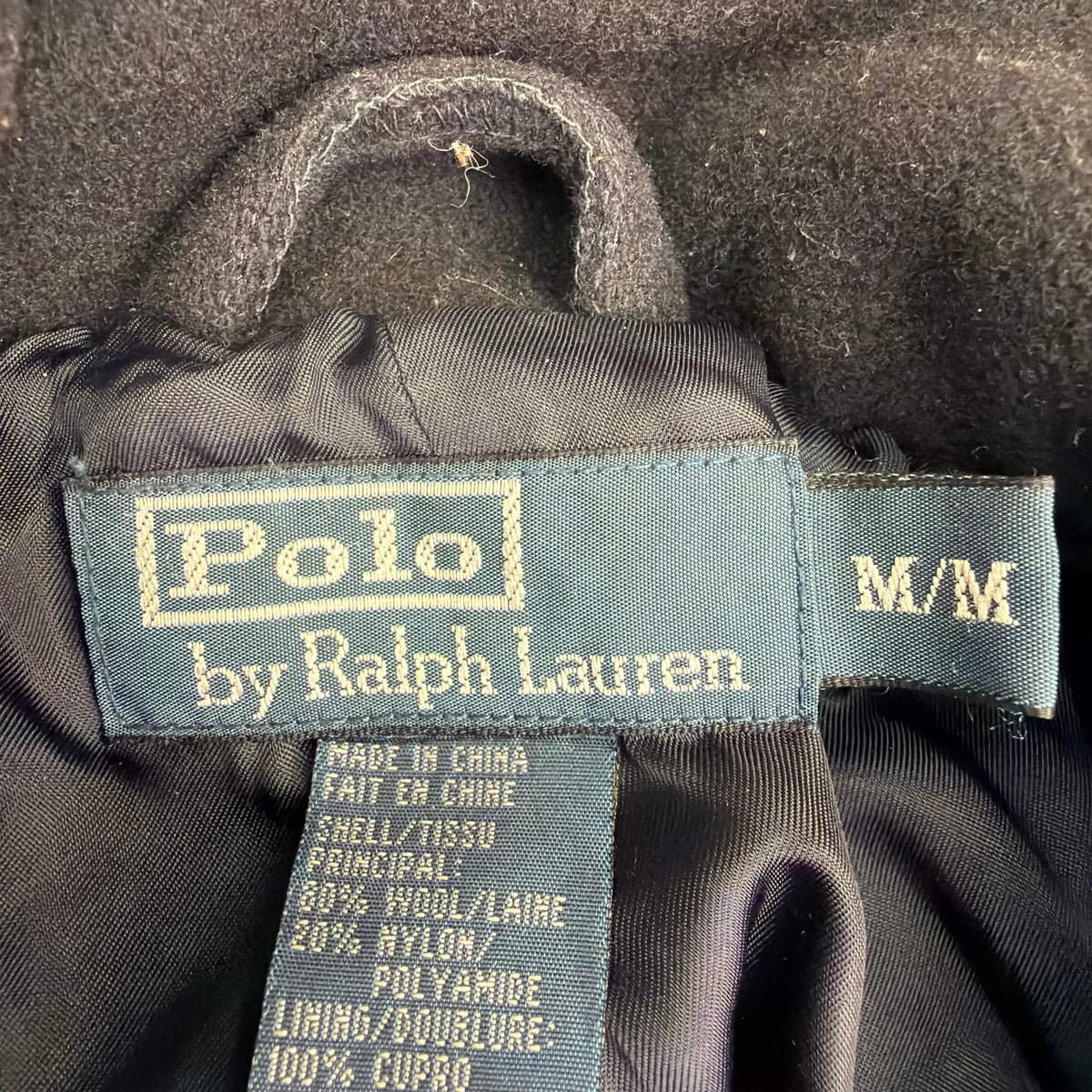 Vintage Polo Ralph Lauren Double Breasted Peacoat Black