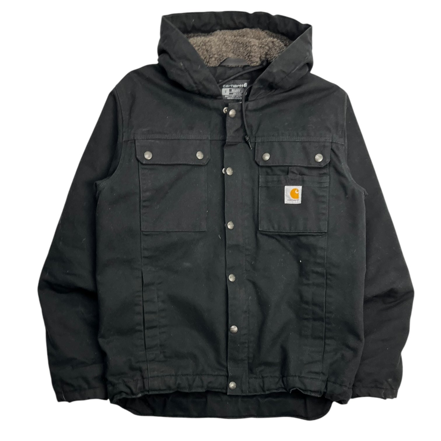 Carhartt Relaxed Fit Hooded Work Jacket Black