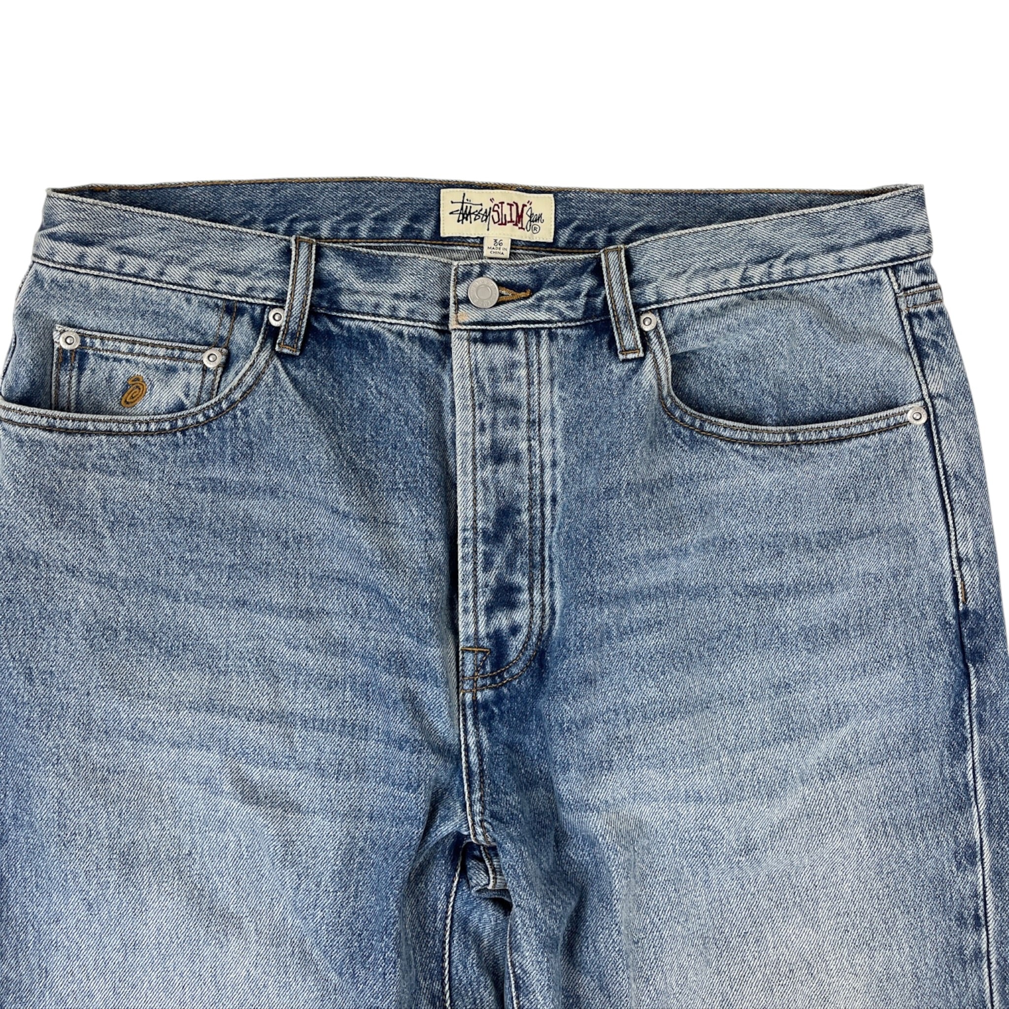 Stussy Slim Jean Denim Indigo Stone Wash