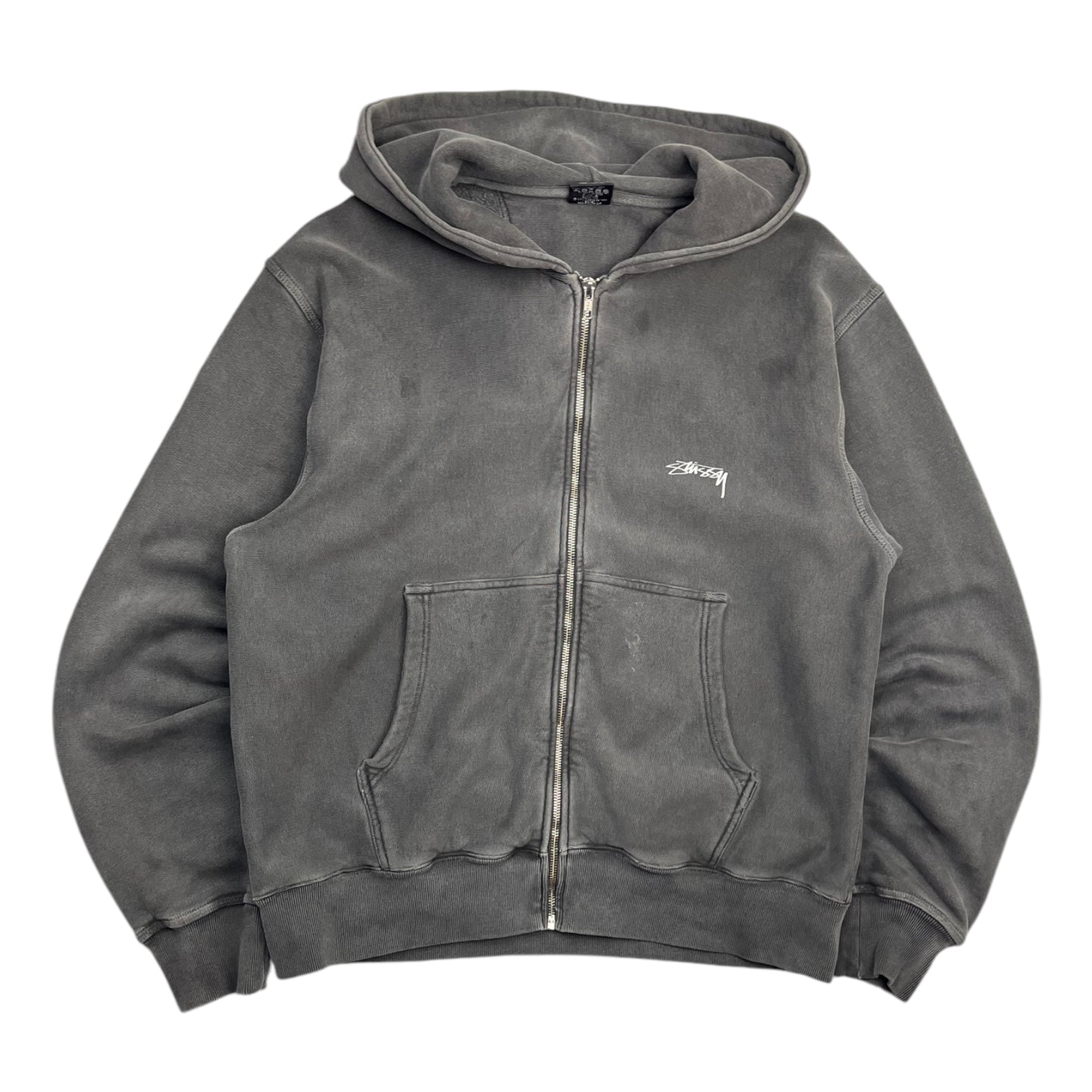 Stussy Smooth Stock Pigment Dyed Zip Hoodie Black