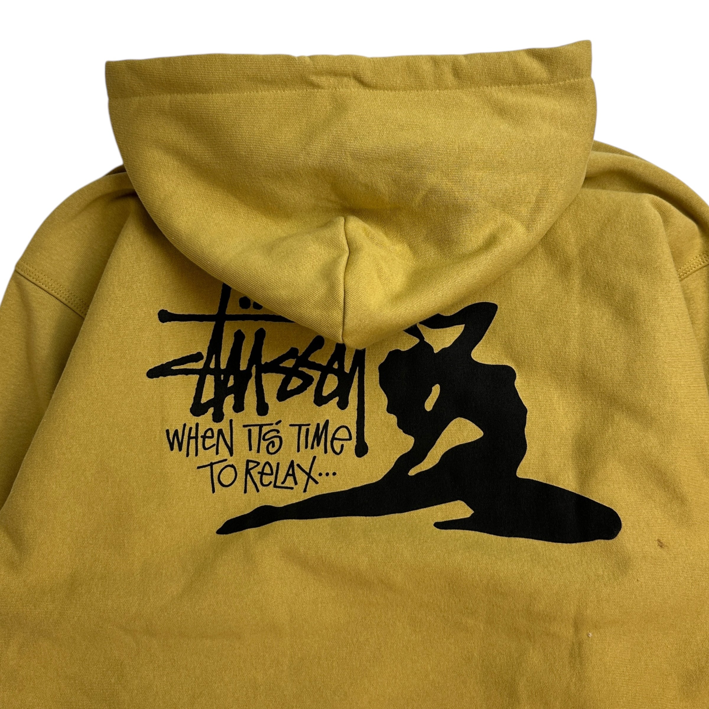 Stussy “When Its Time to Relax” Hoodie Mustard