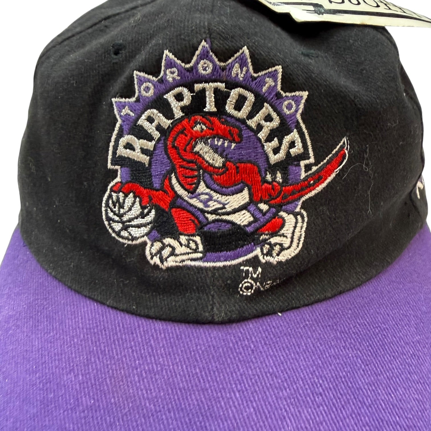 1994 Toronto Raptors First Pick Strapback Hat Black/Purple