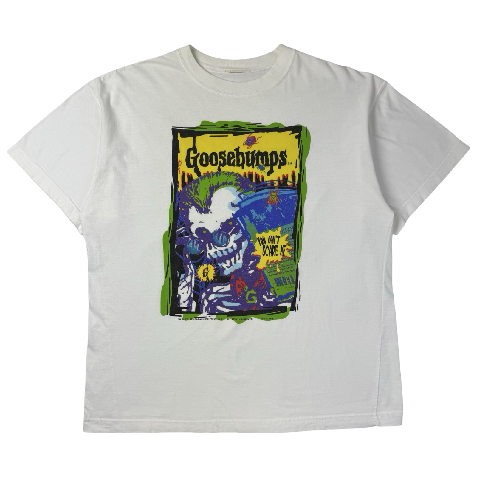 1995 Goosebumps "You Can't Scare Me!" T-Shirt White