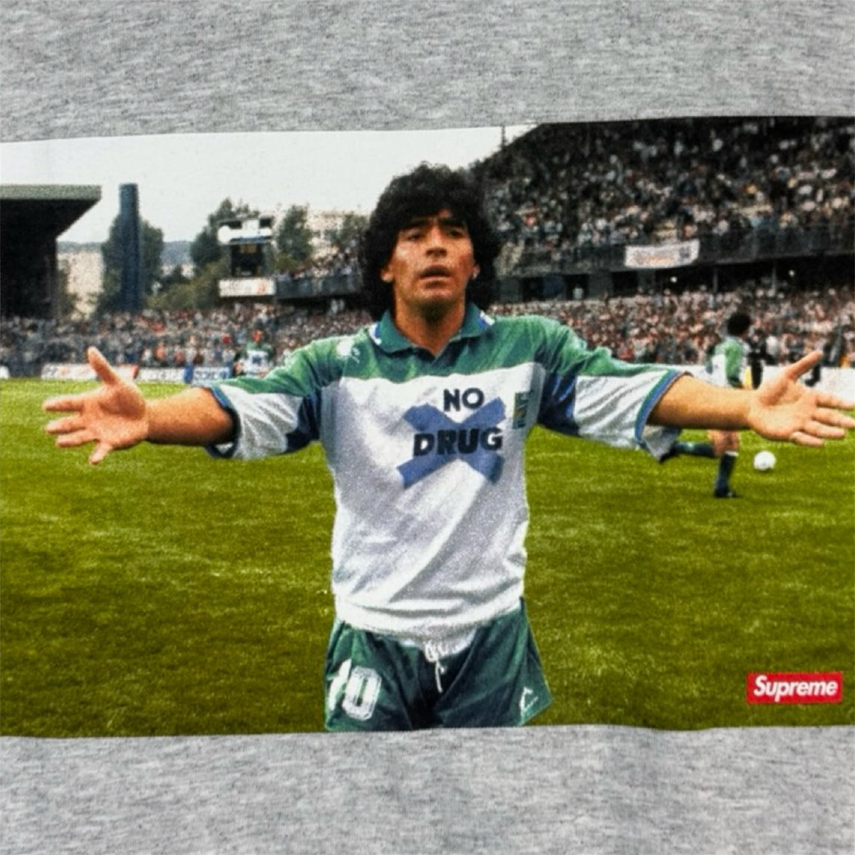 Supreme Maradona Tee Heather Grey