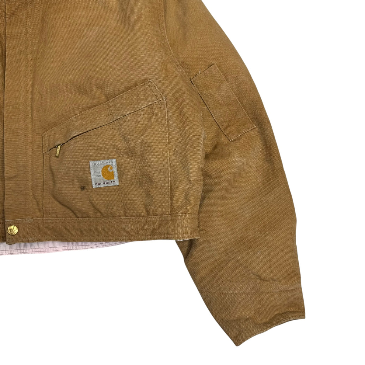 Vintage Carhartt Custom Cropped Jacket Tan