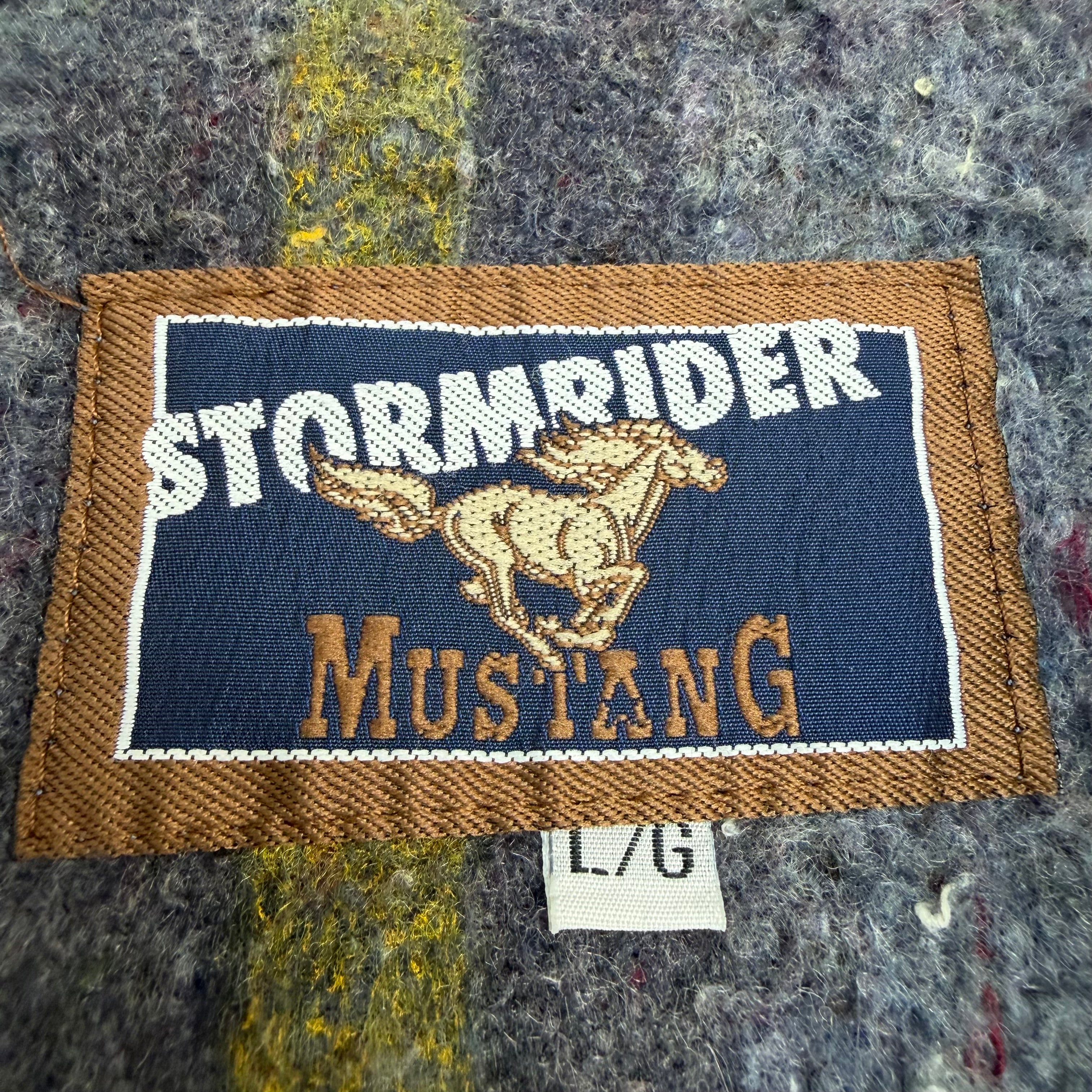 Vintage Mustang Stormrider Blanket Lined Denim Jacket Black