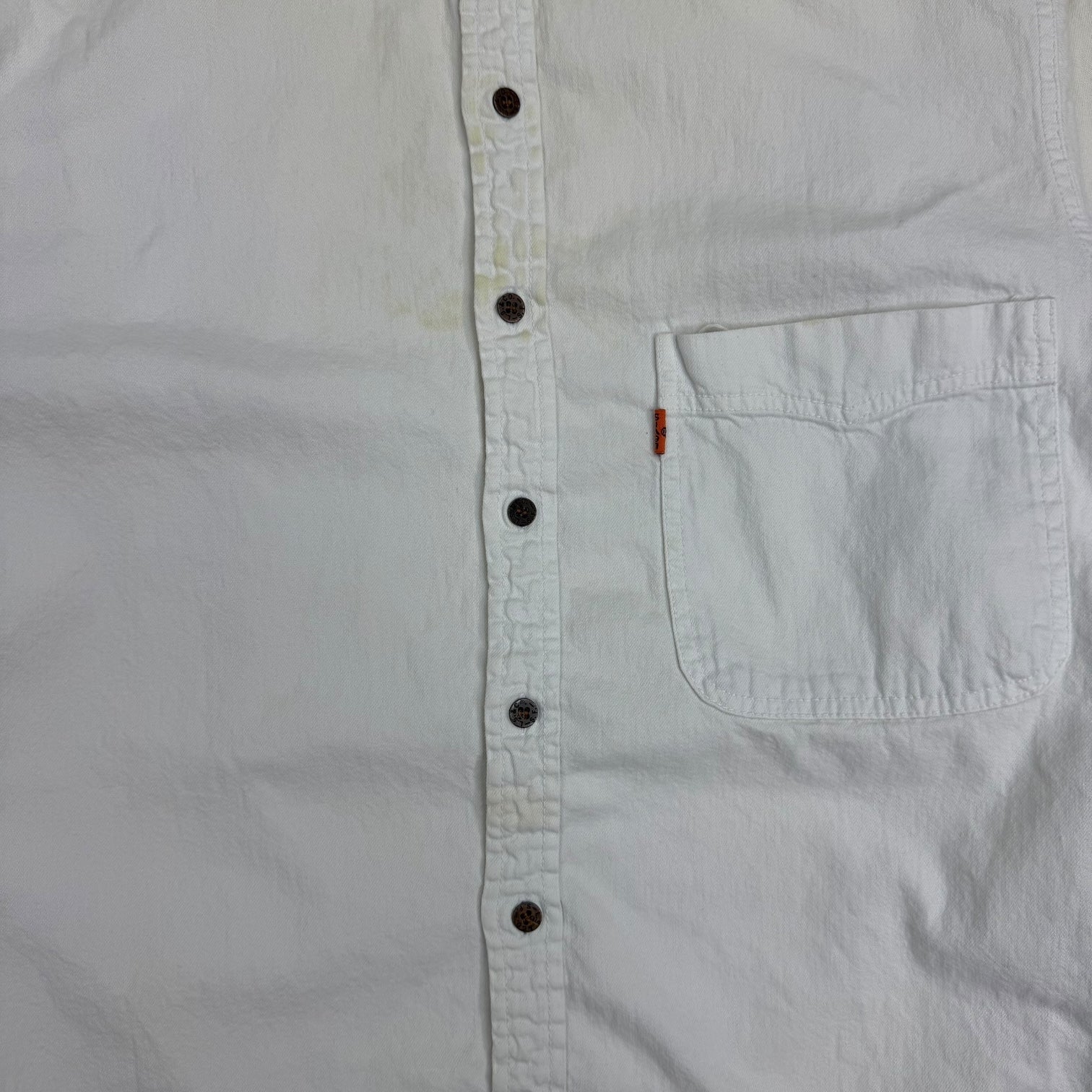 Vintage Levi’s Orange Tab Button Up Shirt White