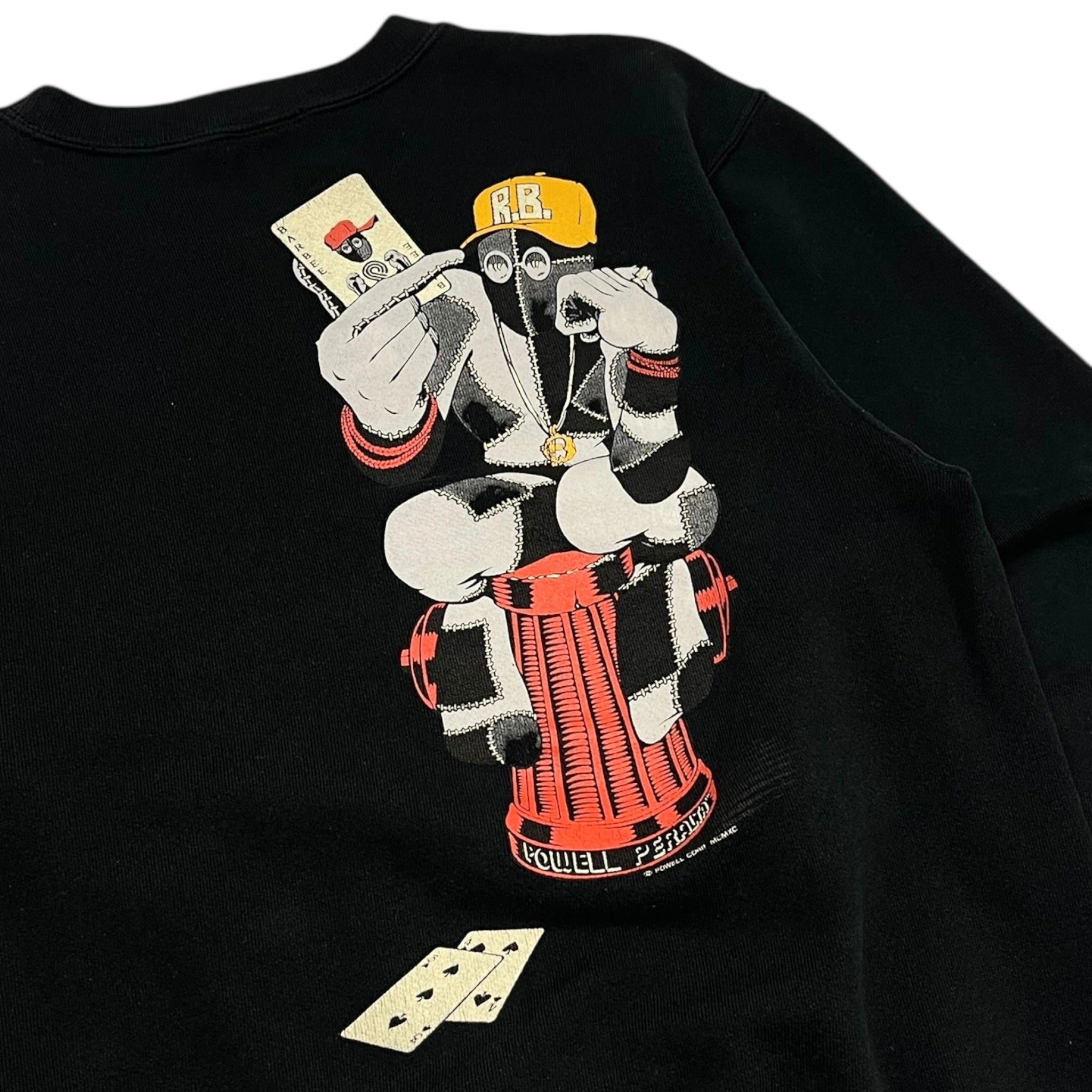 Vintage Powell Peralta Factory 2nd Skate Crewneck Black