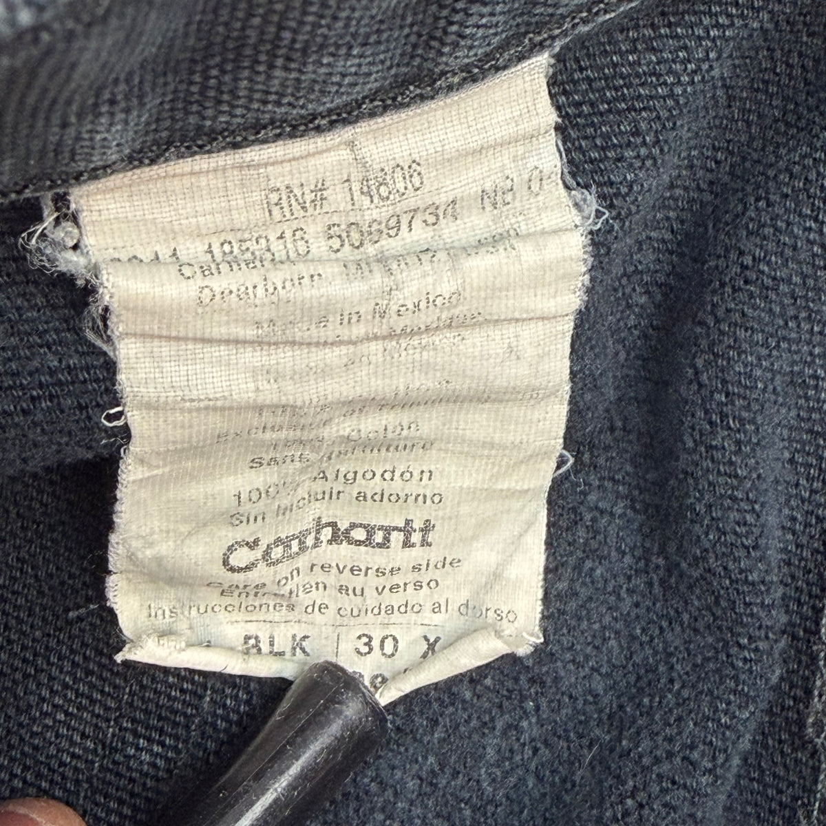 Vintage Carhartt Double Knee Distressed Pants Black
