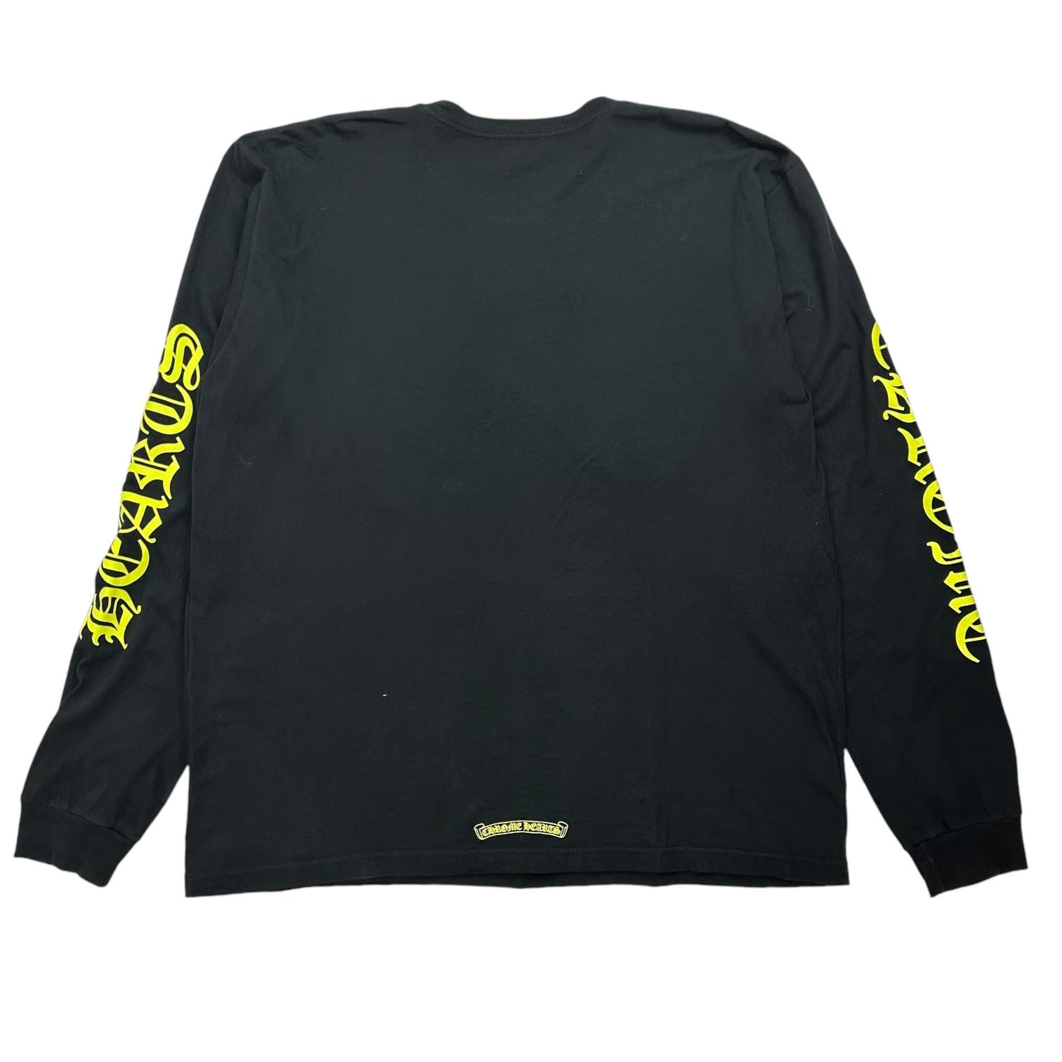 Chrome Hearts Acid Yellow Logo Collar Longsleeve Tee