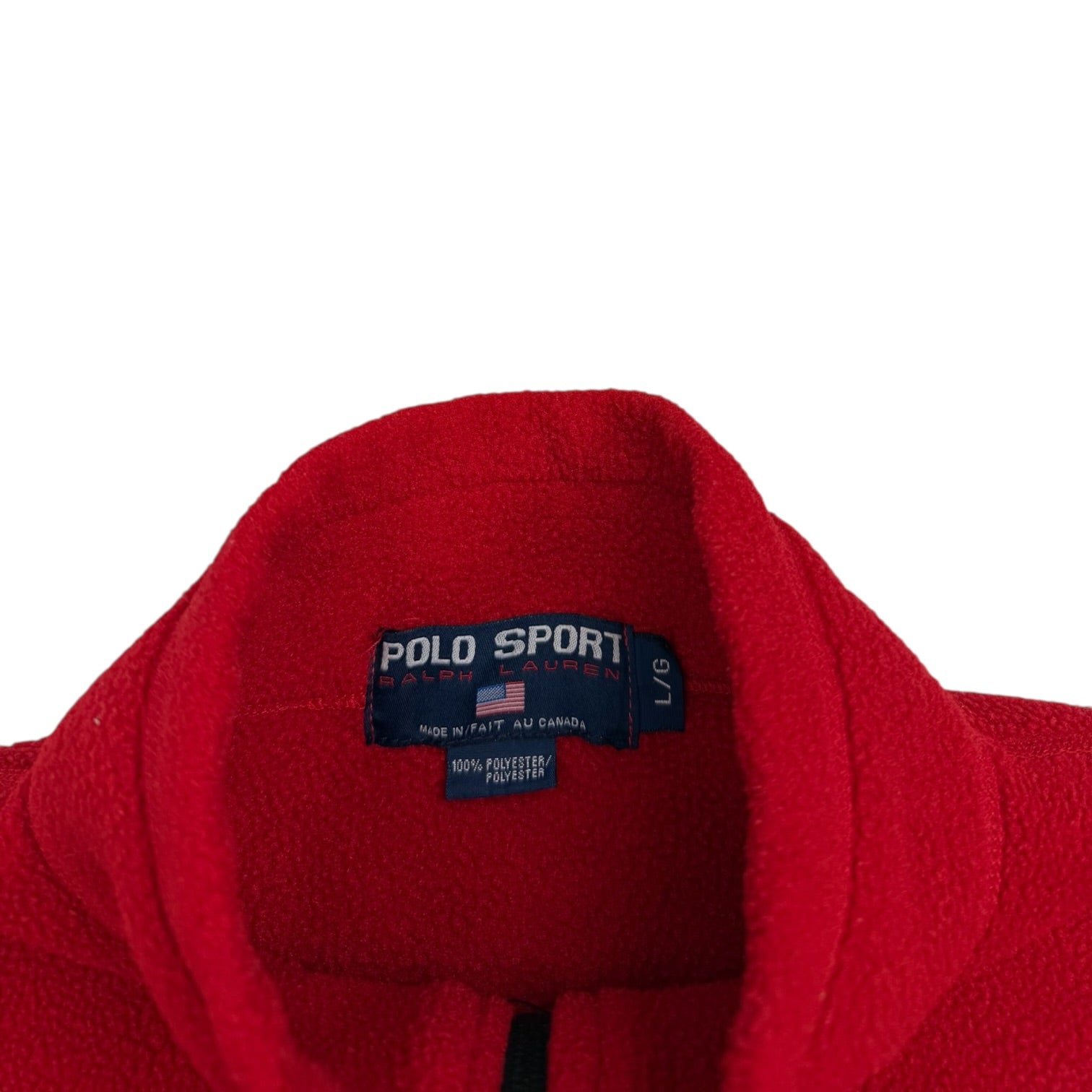 Vintage Polo Sport Quarter Zip Fleece Red