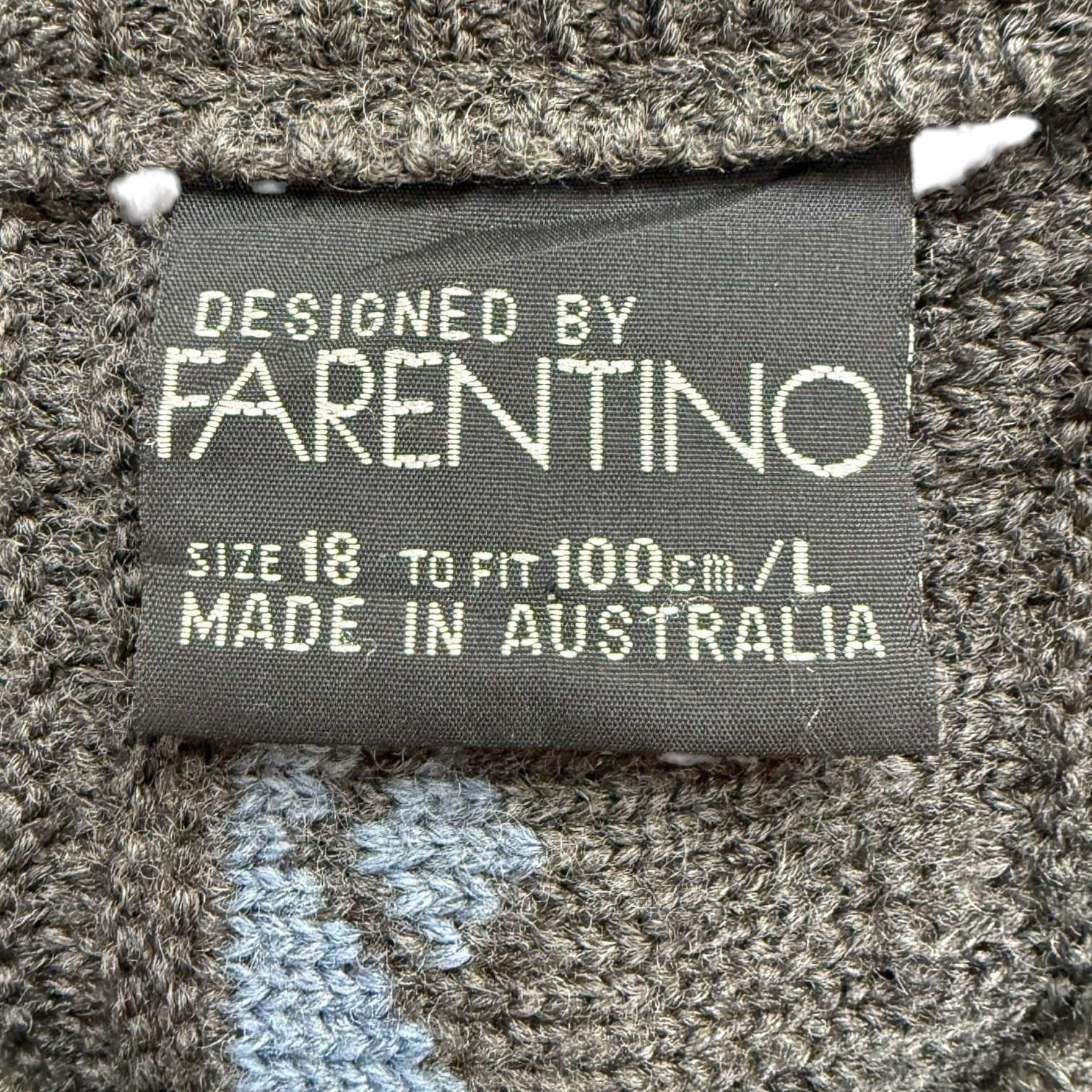 Vintage Farentino Knit Sweater Brown/Blue