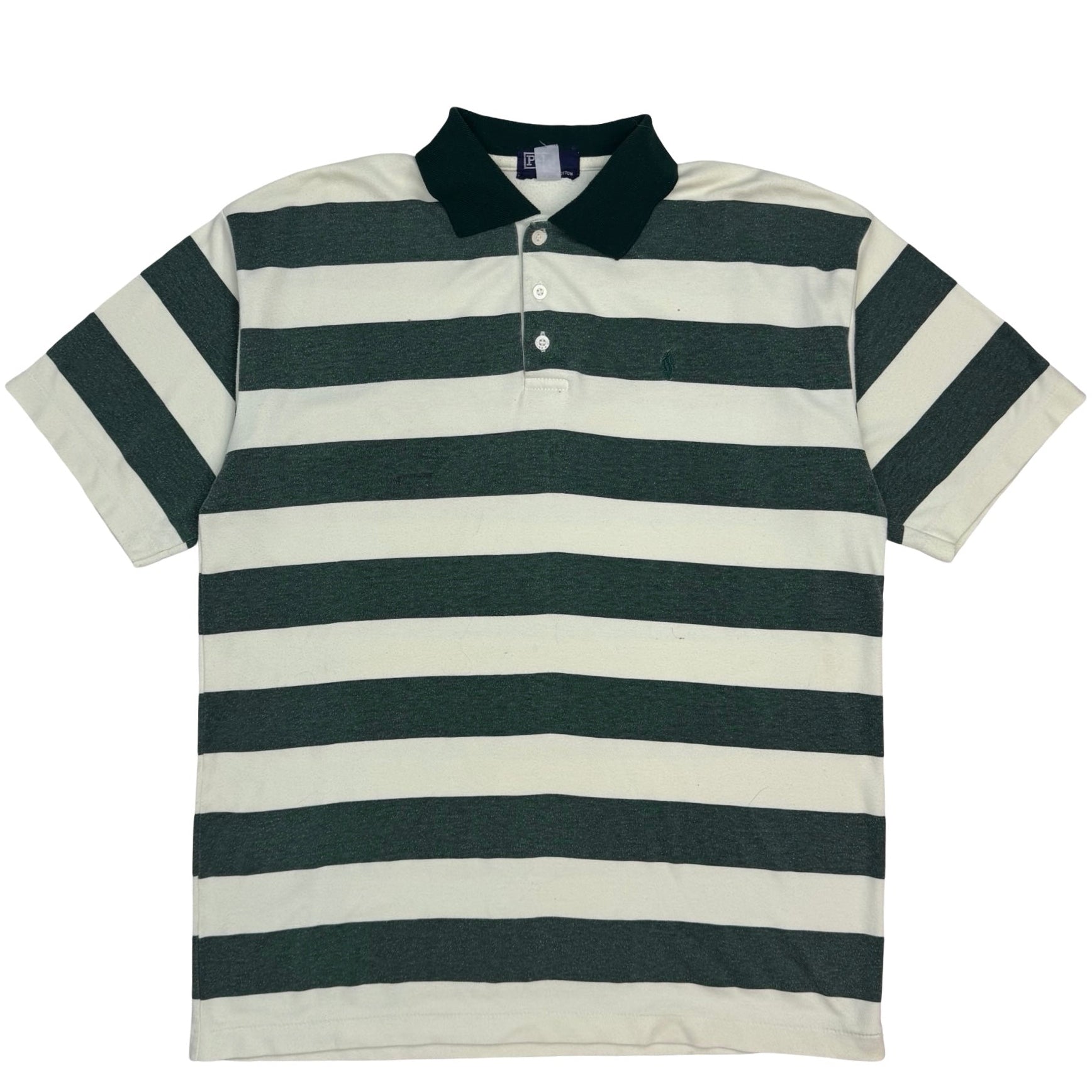 Vintage Polo Ralph Lauren Striped Polo Shirt Green/White