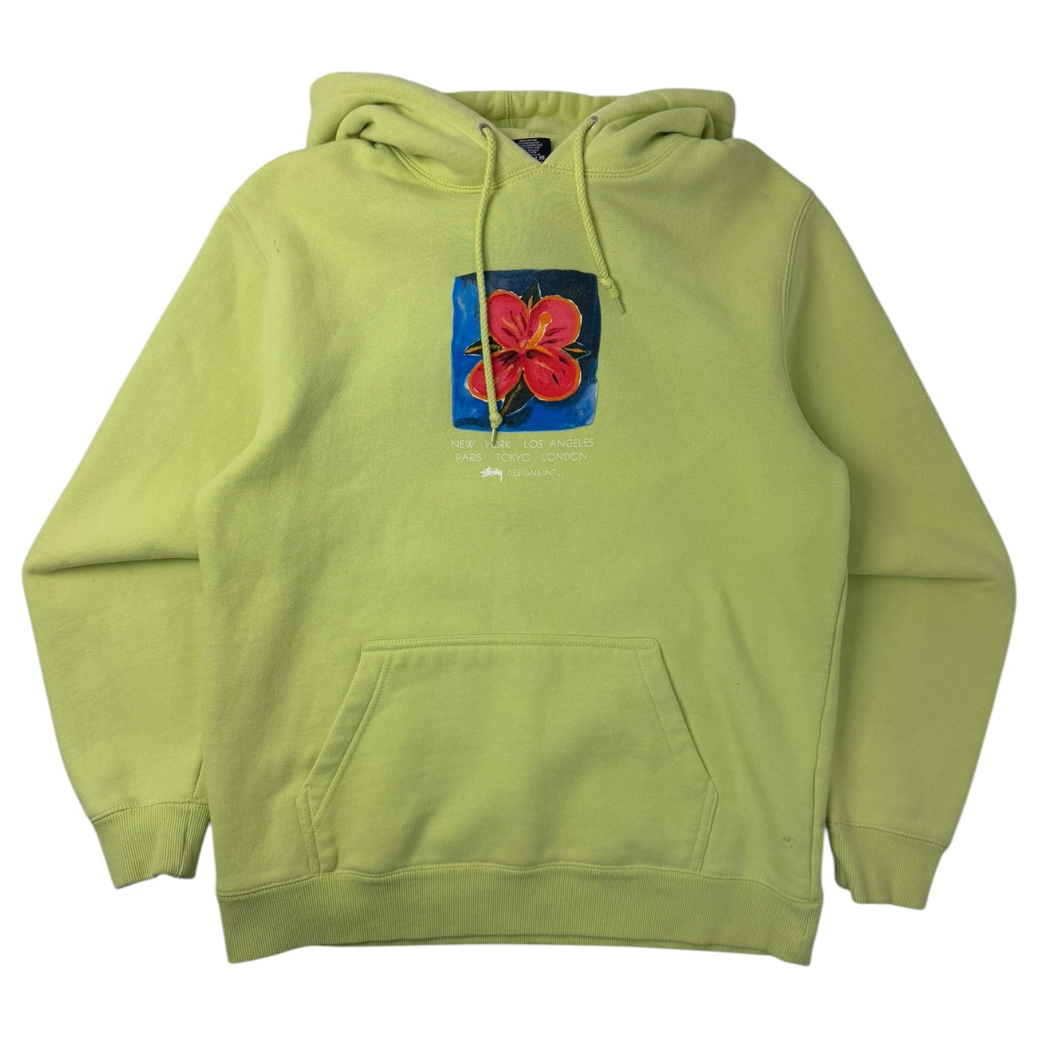 Stussy Hibiscus Pullover Hoodie Lime