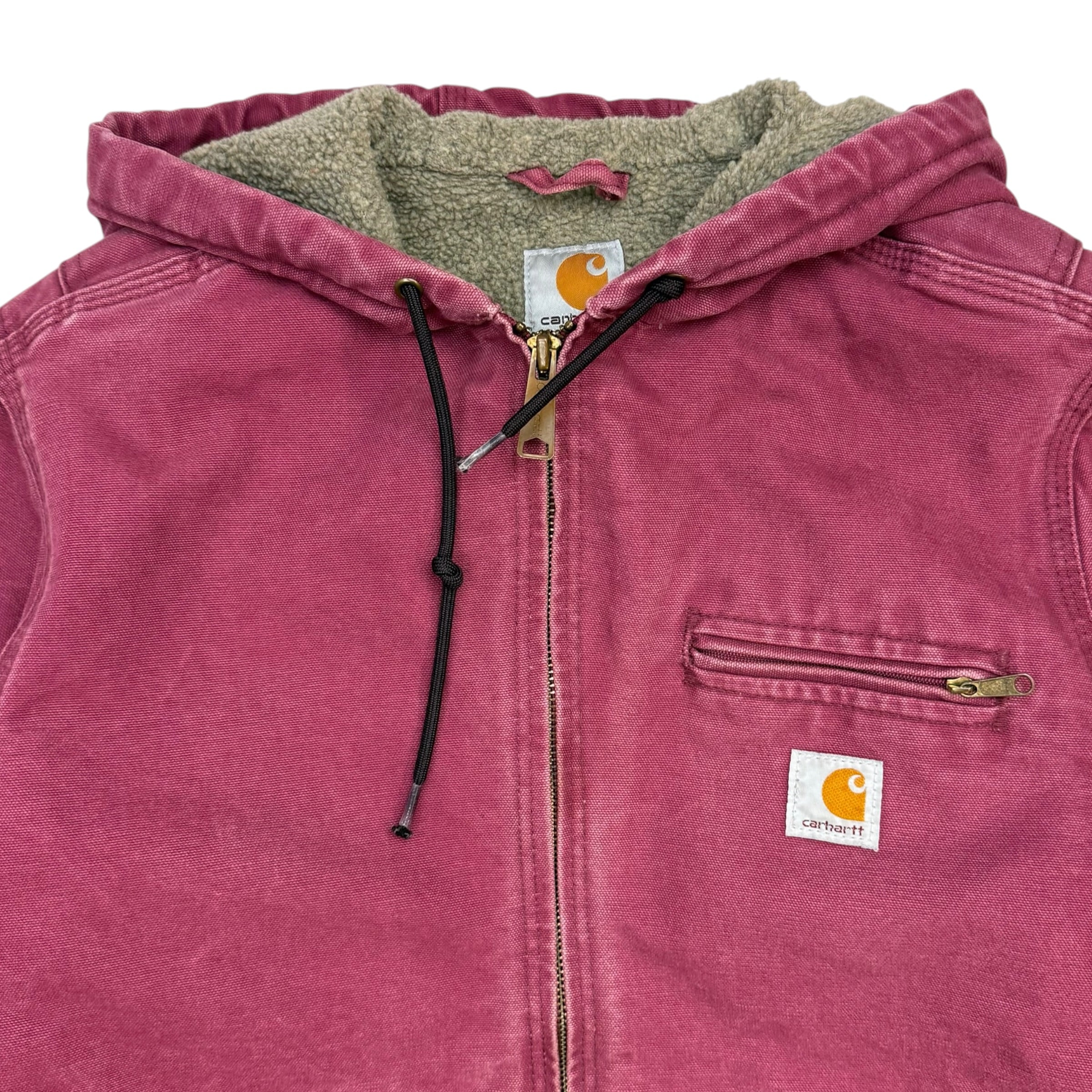 (W) Vintage Carhartt Sierra Sherpa Lined Jacket Berry
