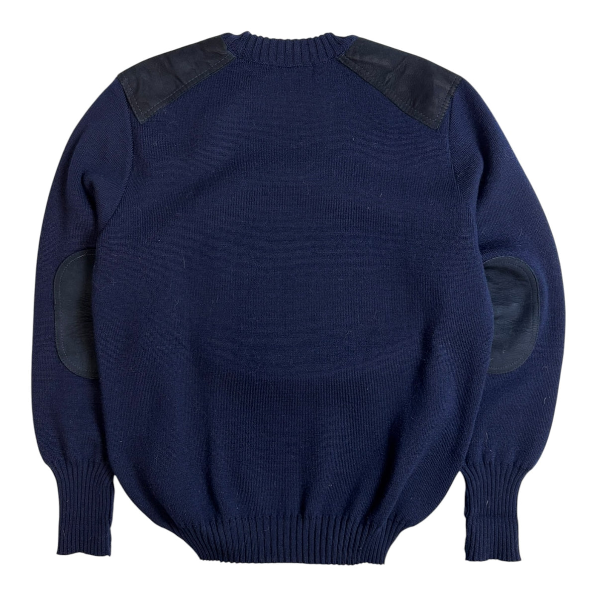 Vintage Burberry Wool Commander Knit Sweater Navy