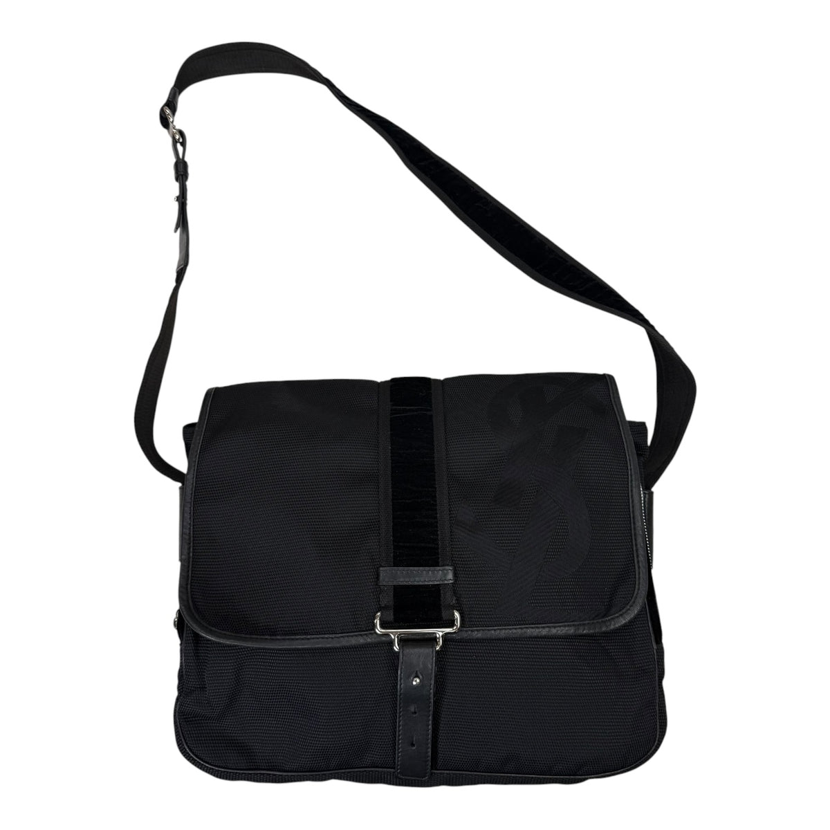 Saint Laurent Nylon Messenger Bag  Black