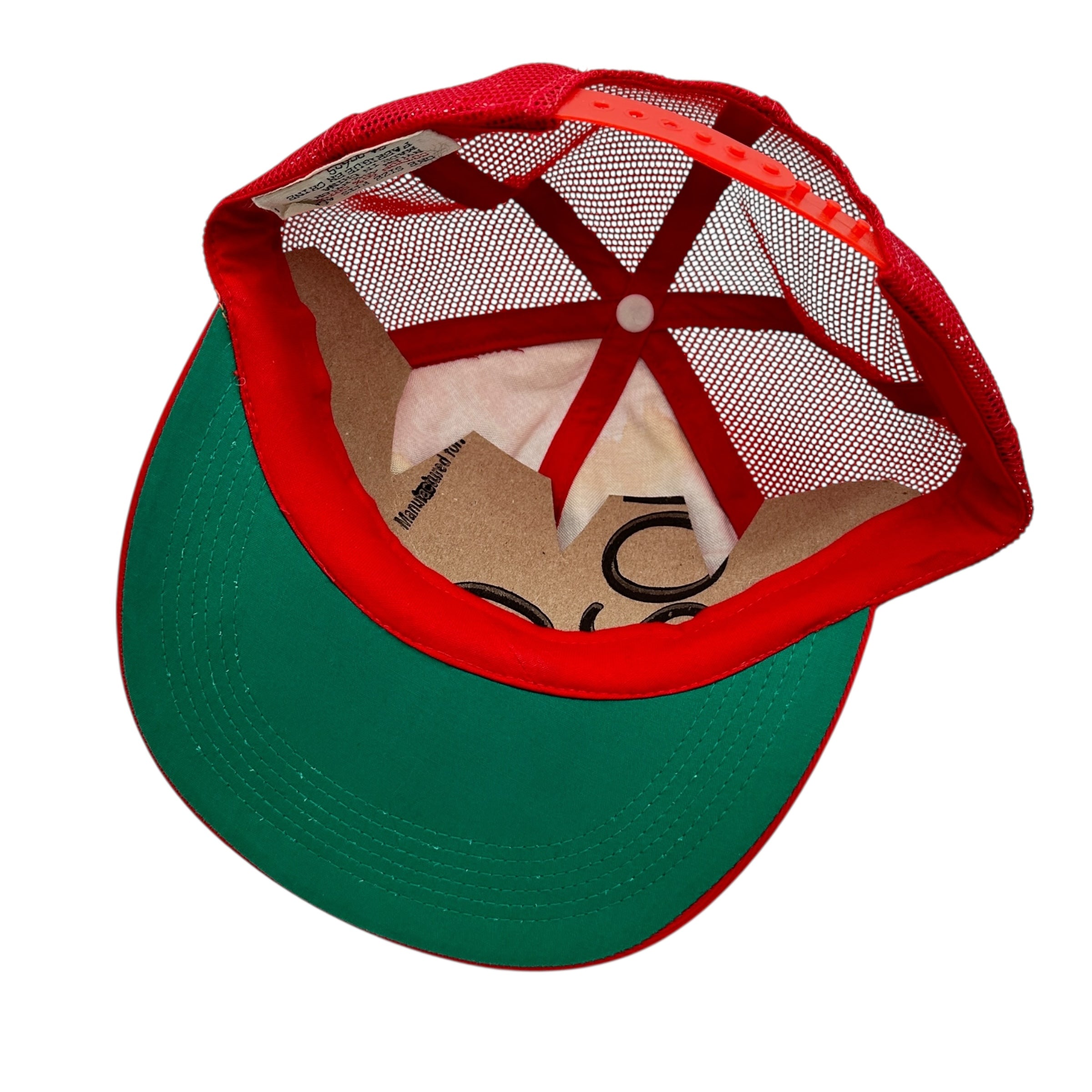 Vintage Edmonton Trappers Trucker Hat Red