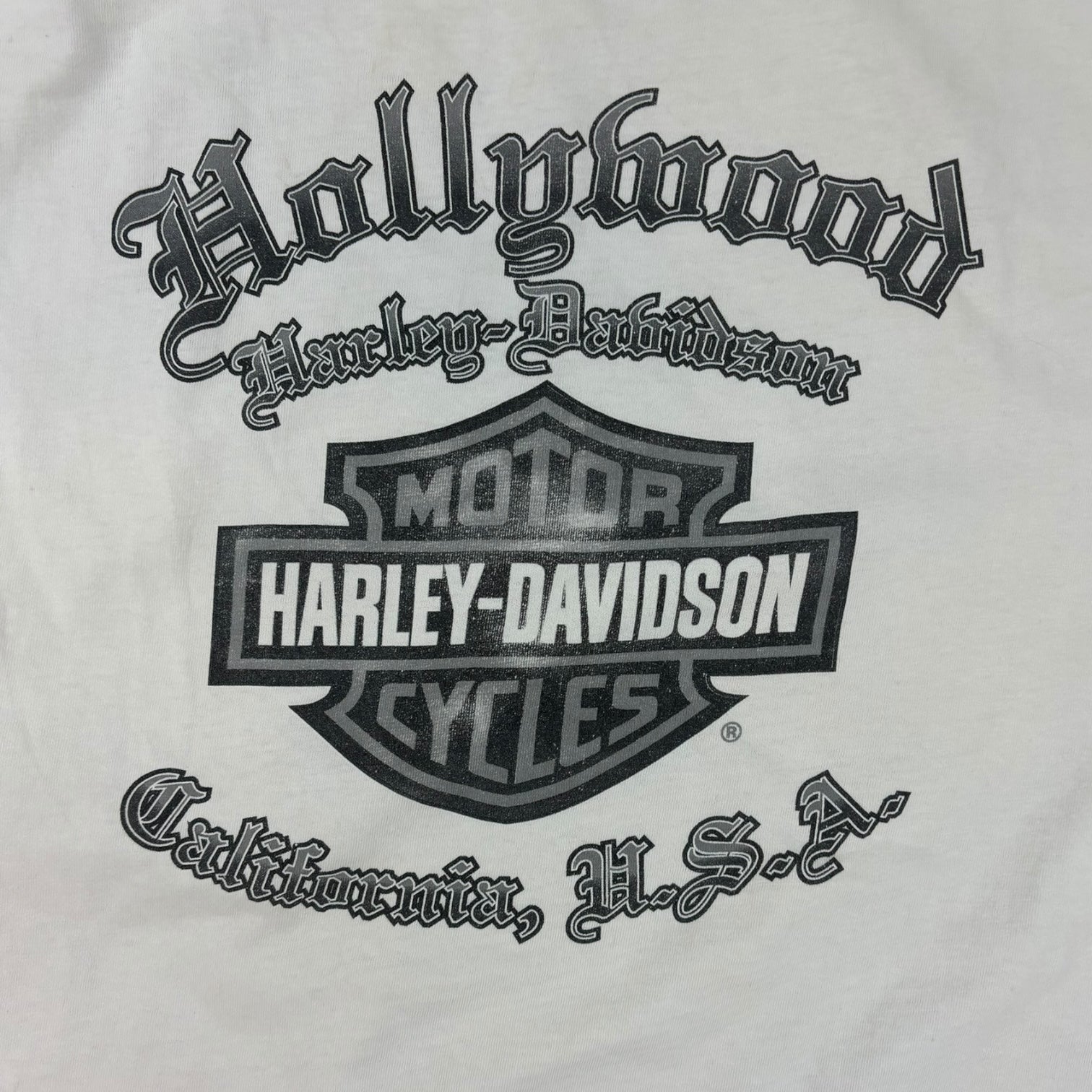 Vintage Hollywood California Harley Davidson T-Shirt White