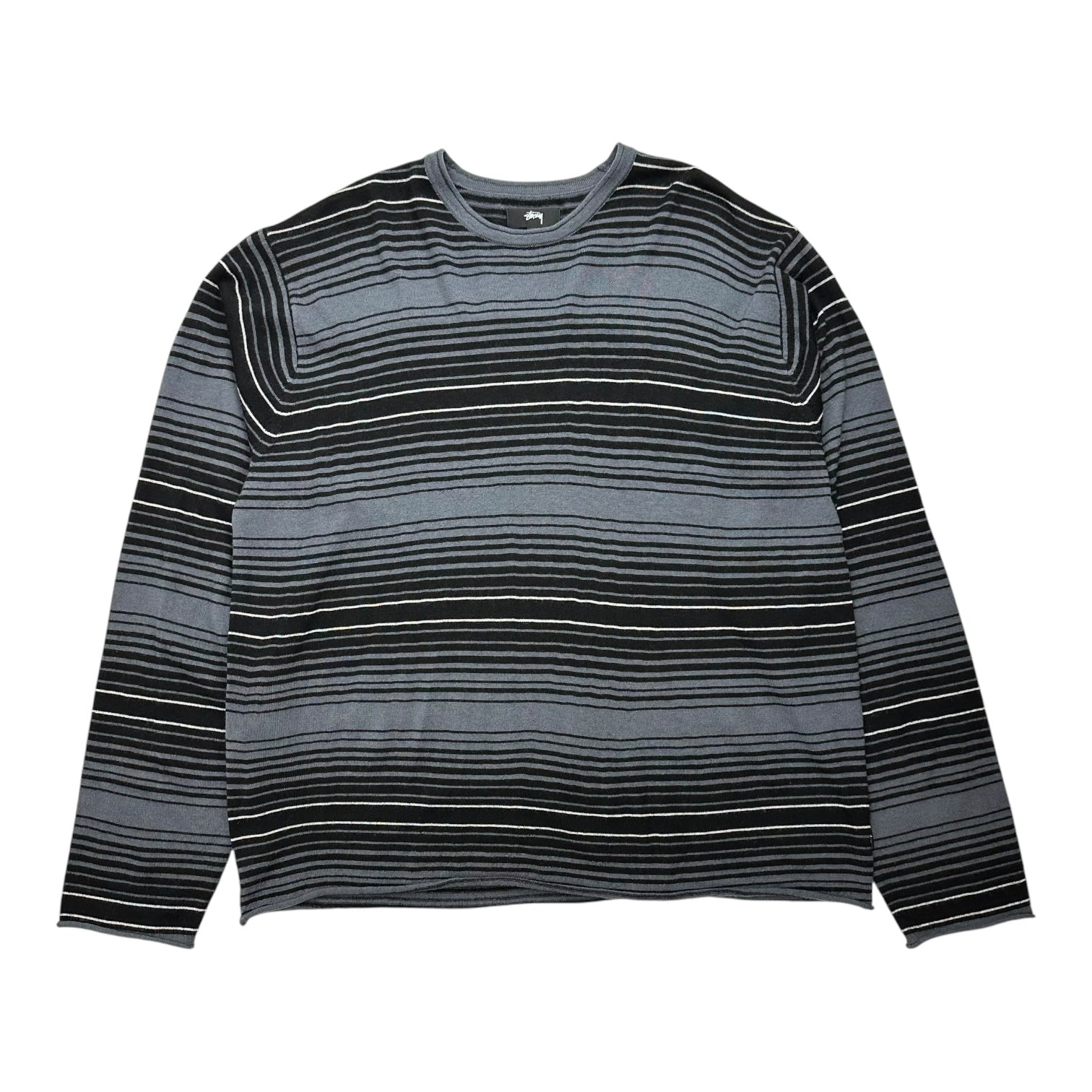 Stussy Horizontal Stripe Sweater Black/Grey