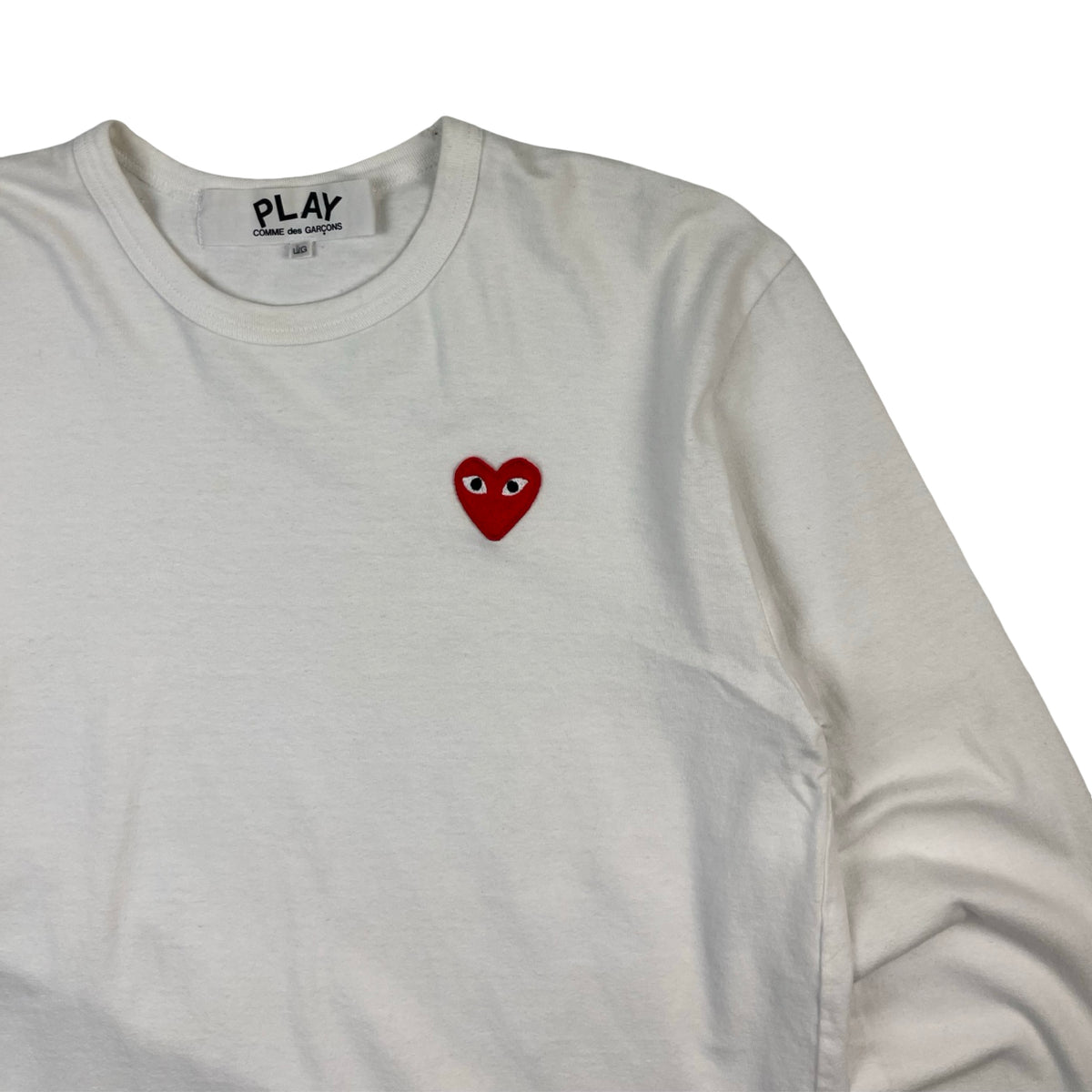 Comme De Garcons Play Heart L/S White