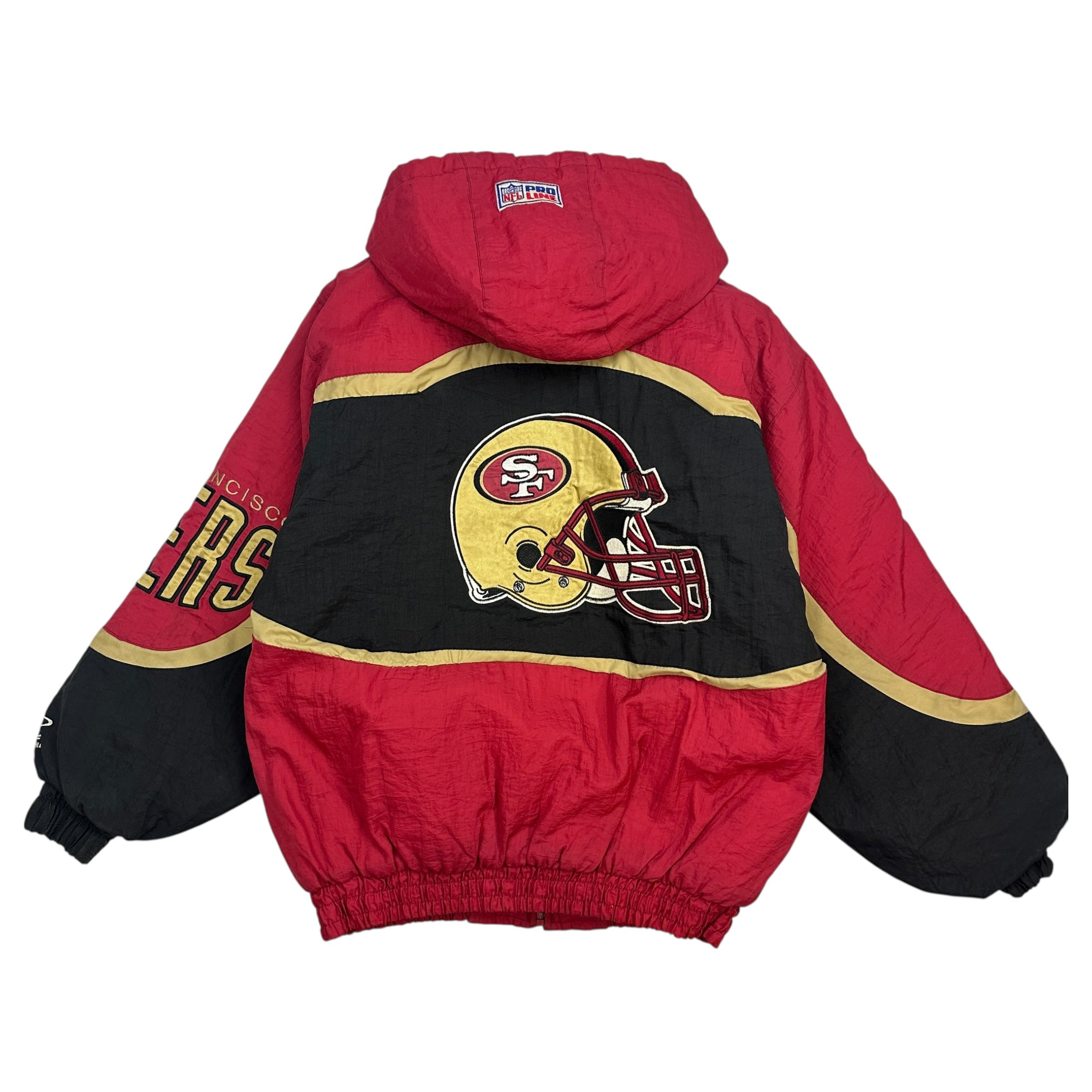 Vintage Logo 7 San Francisco 49ers Anorak Jacket Red/Black
