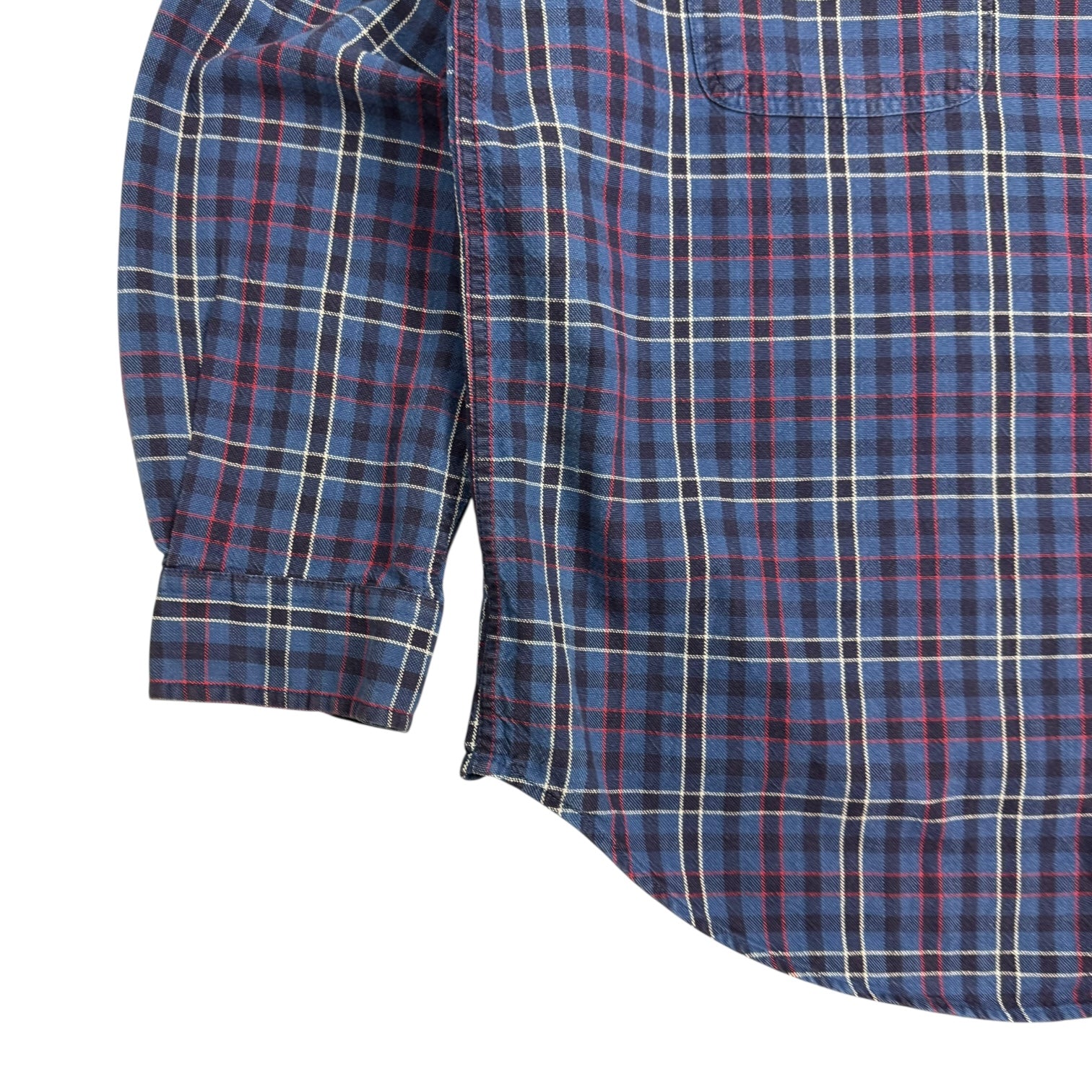 Vintage Tommy Jeans Plaid Button Up Shirt Blue/Red