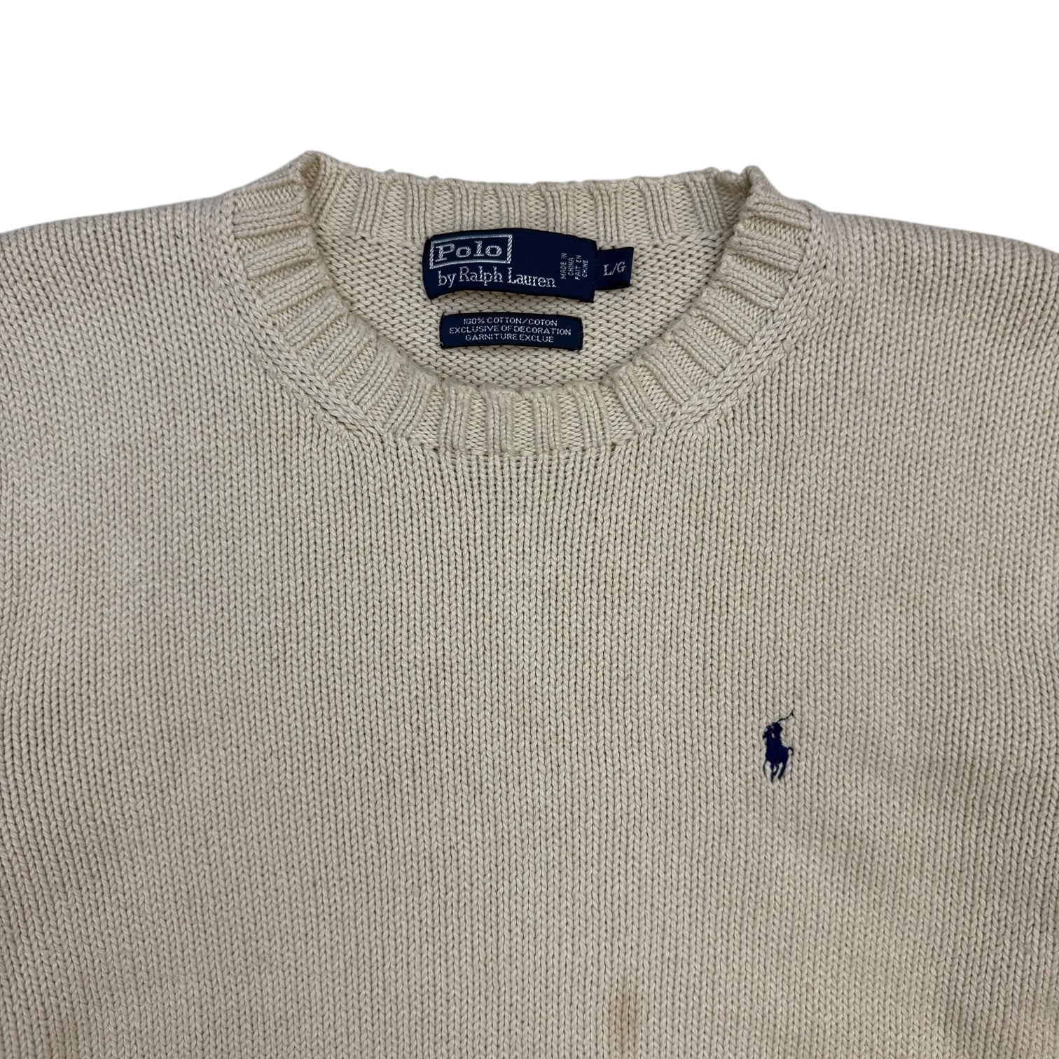 Vintage Polo Ralph Lauren Knit Crewneck Cream