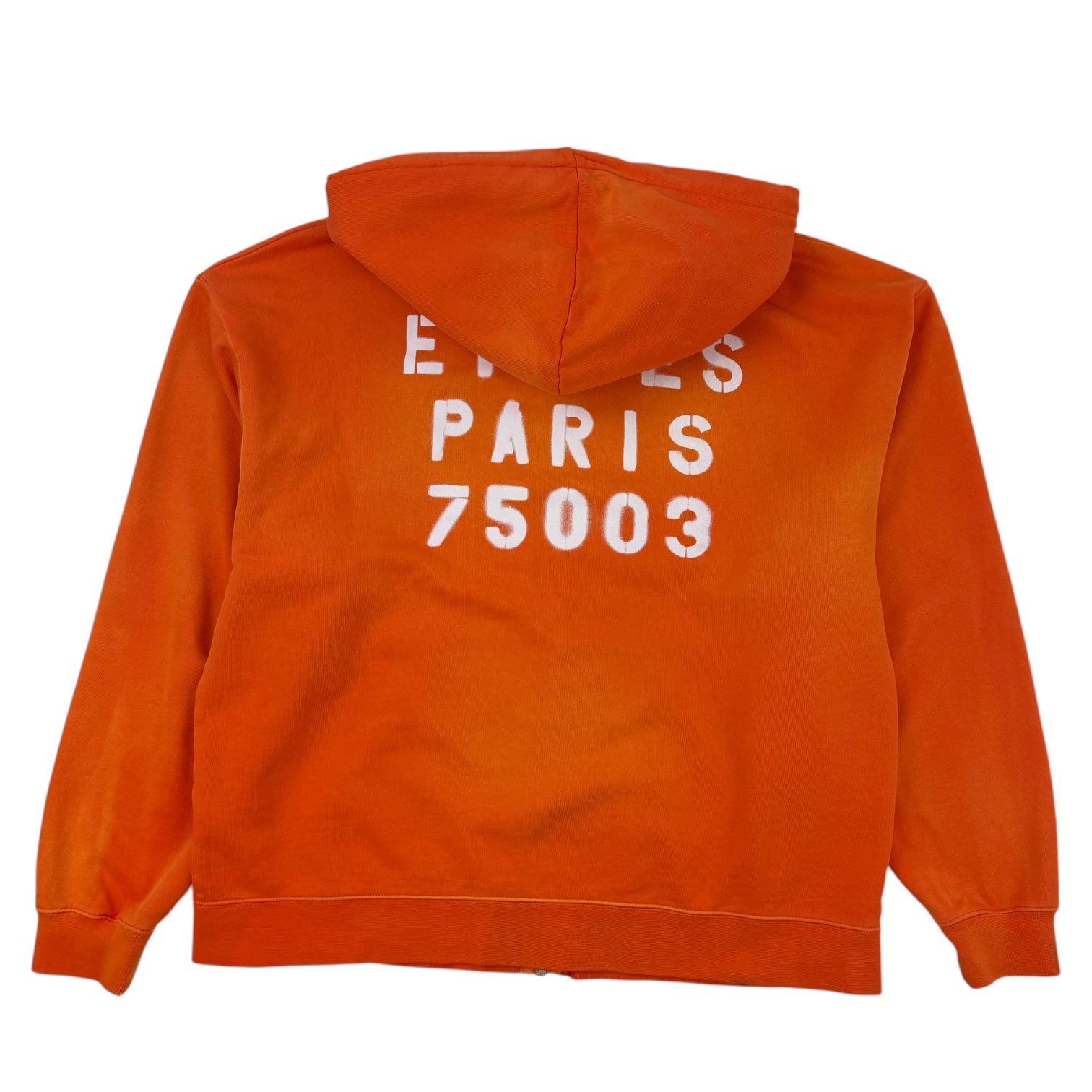 Études Stencil Zip Up Hoodie Orange