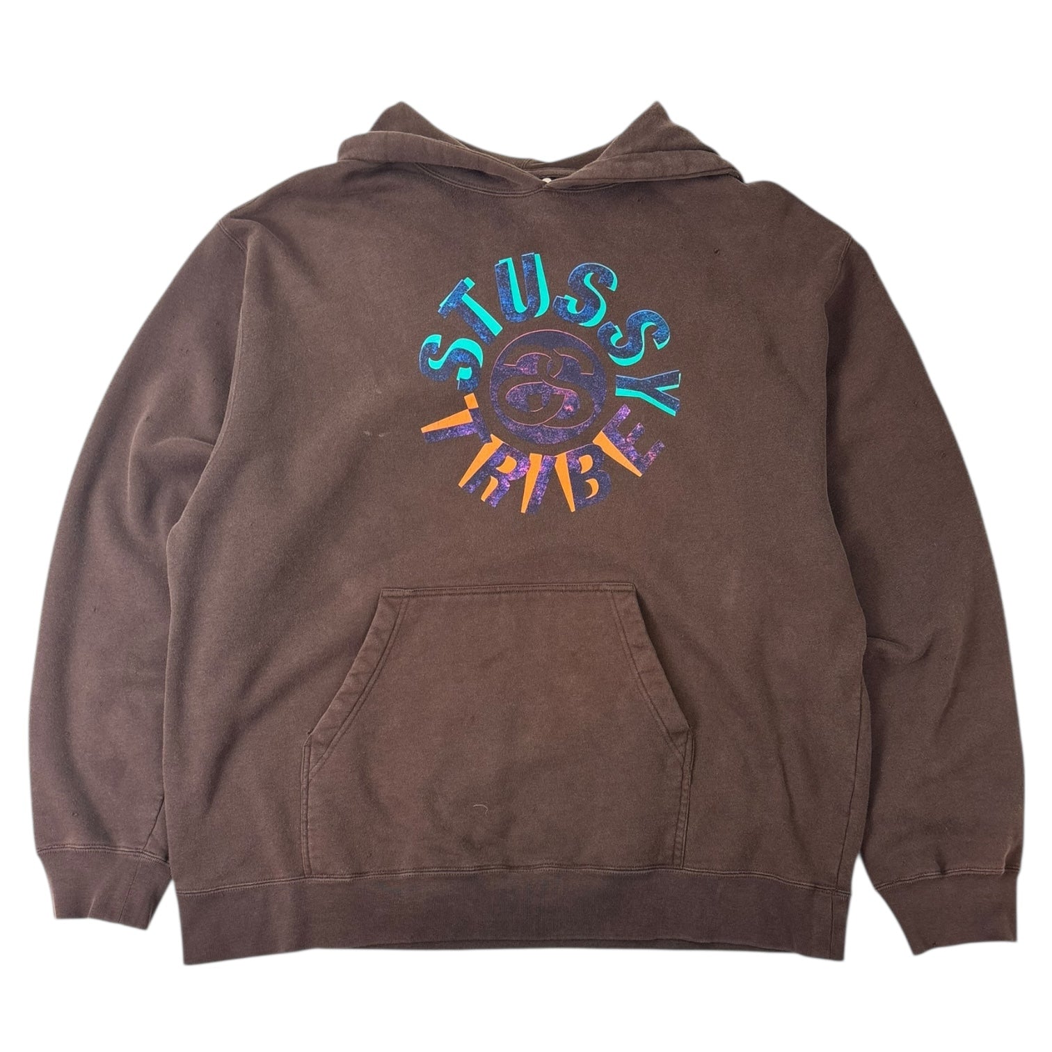 Vintage Stussy Tribe Hoodie Brown