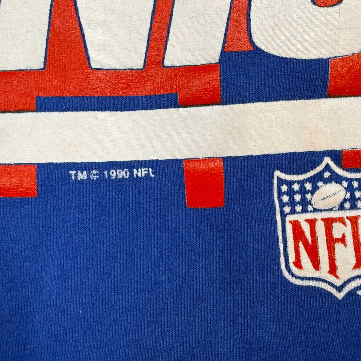 1990 New York Giants Robot Crewneck Blue