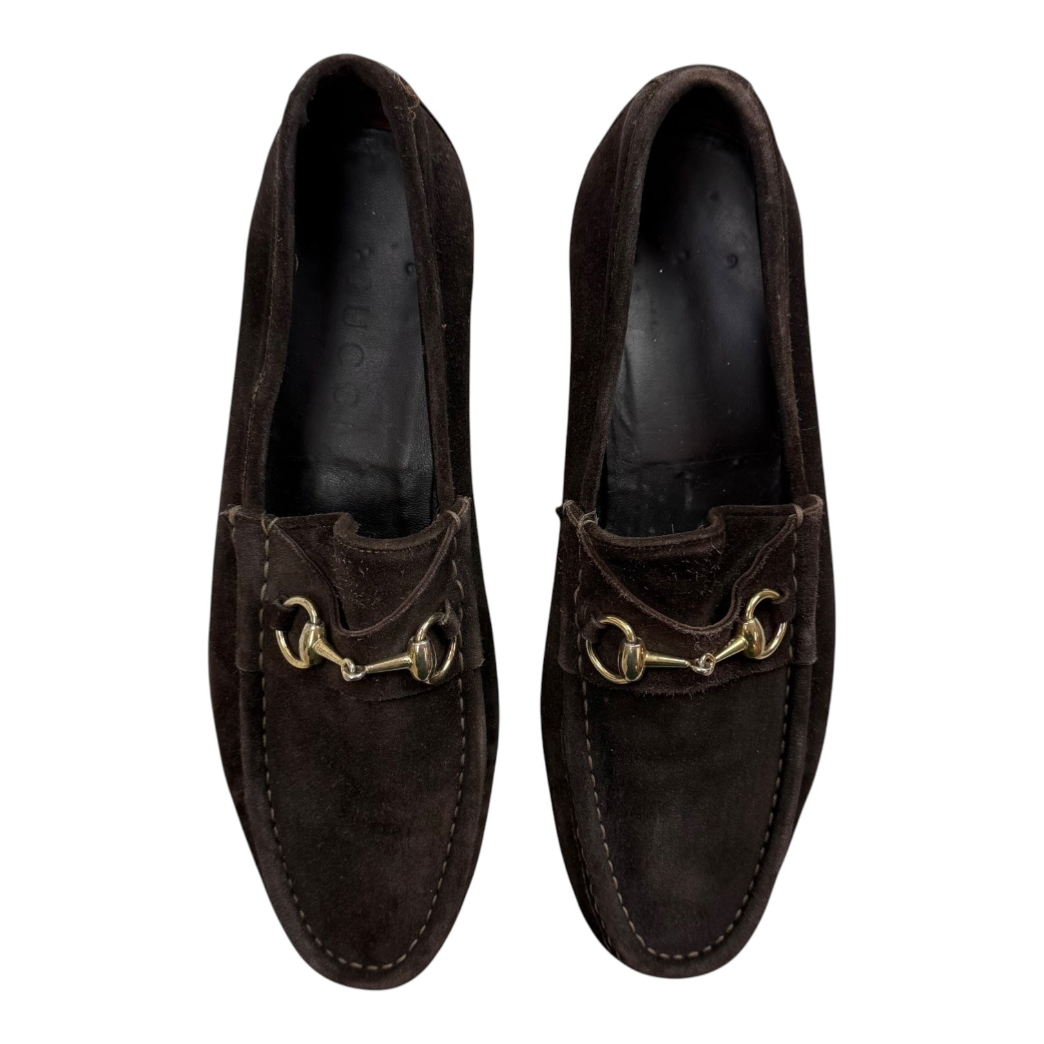 Vintage Gucci Tom Ford Era Horsebit Loafers Suede Brown (Used)