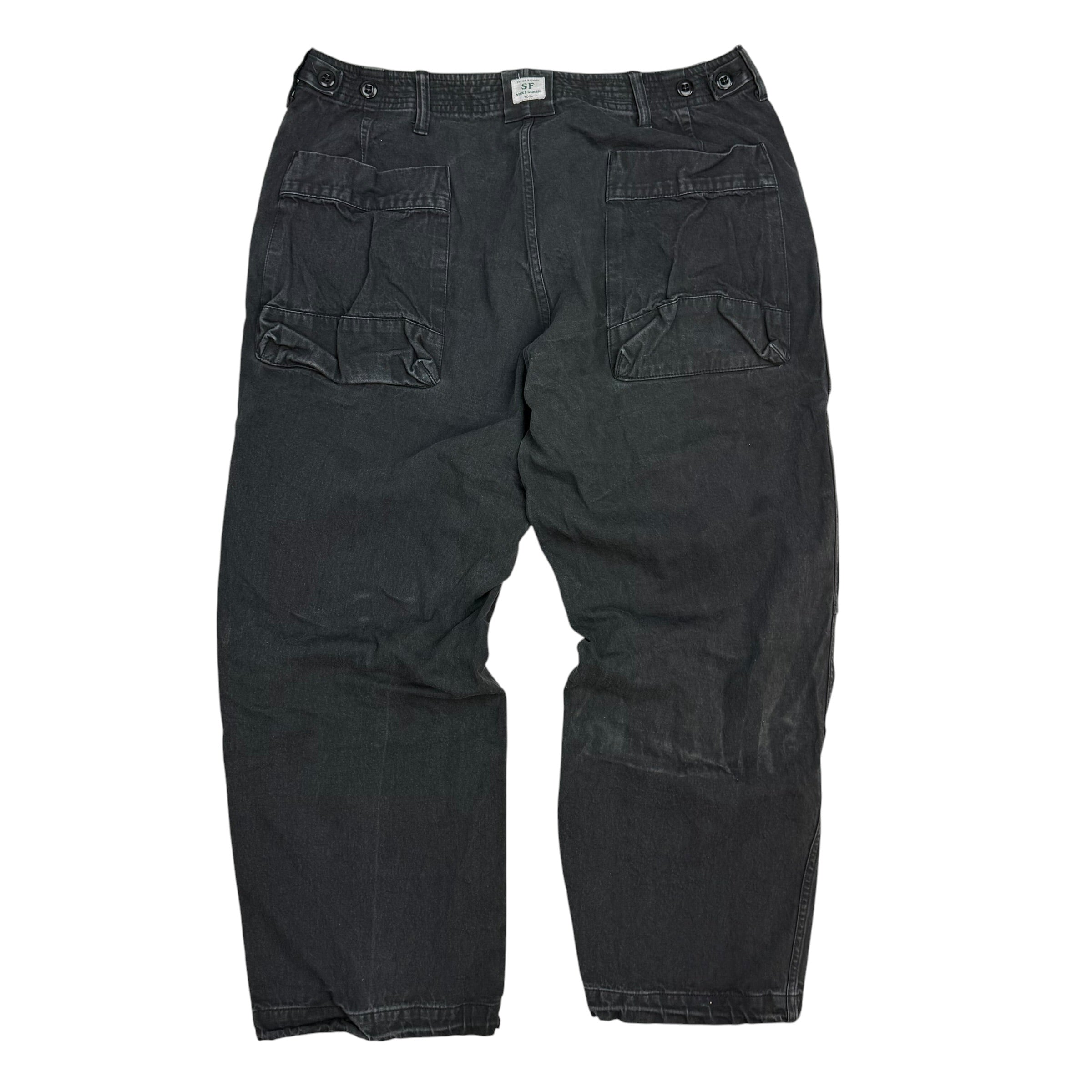 Vintage Sassafras Whole Hole Pants Black