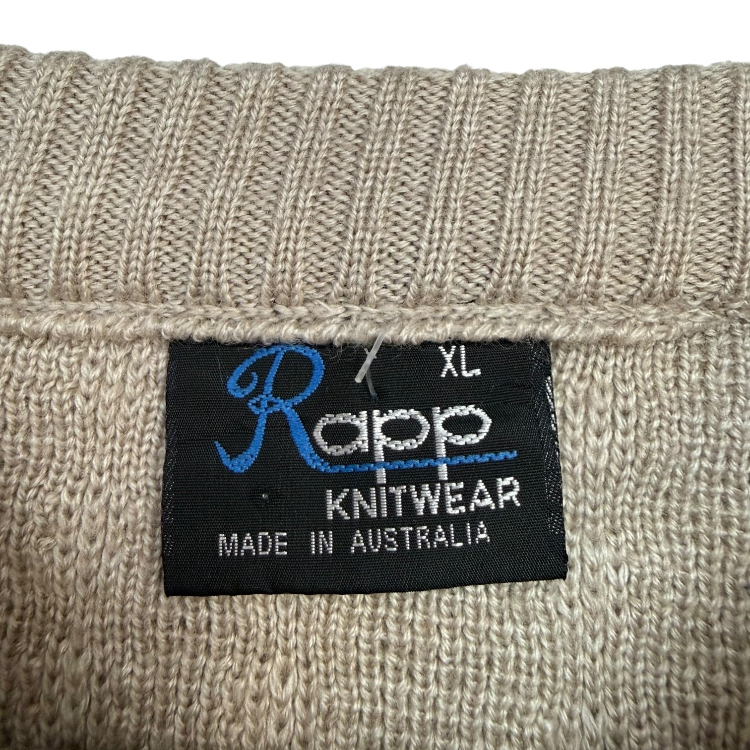 Vintage Rapp Knitwear 3D Knit Sweater White